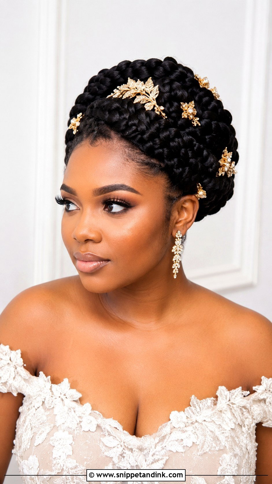 Goddess Braids Wedding Updo - Snippet and Ink - 20 Wedding Hairstyles for Natural Hair