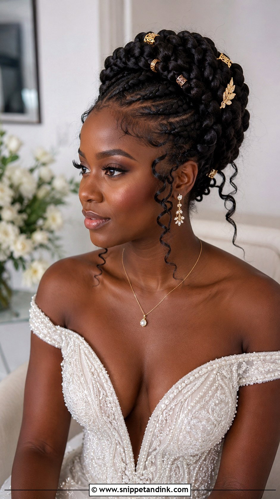 Goddess Braids for Black Brides - Snippet and Ink - 20 Braided Wedding Hairstyles Black Women