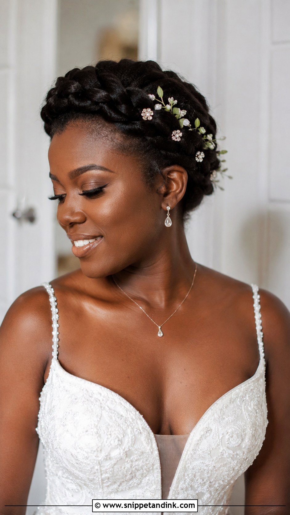 Goddess Crown Braid - Snippet and Ink - 20 Natural Hair Wedding Hairstyles