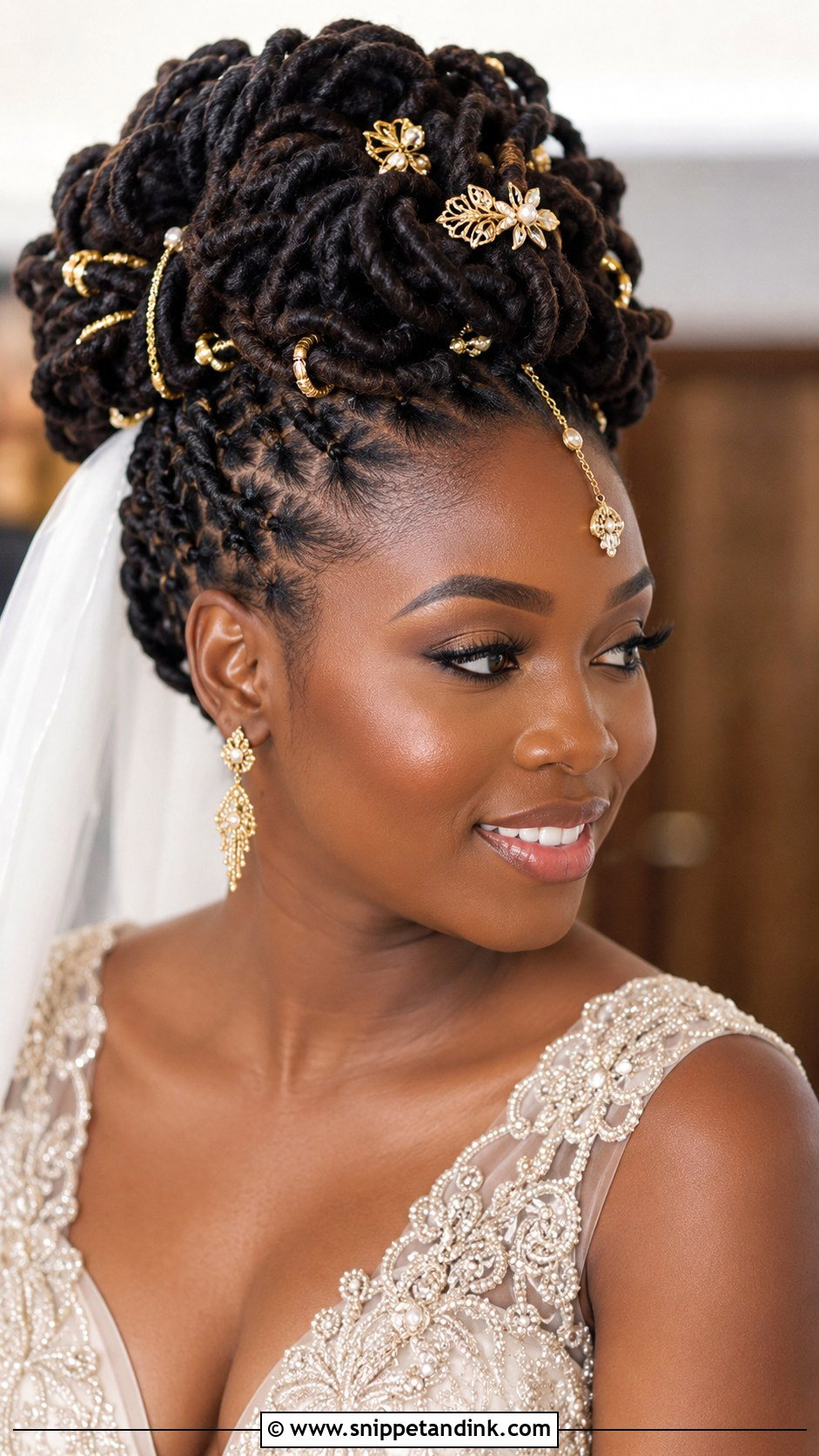 Goddess Updo With Locs - Snippet and Ink - 25 Bridal Locs Hairstyles