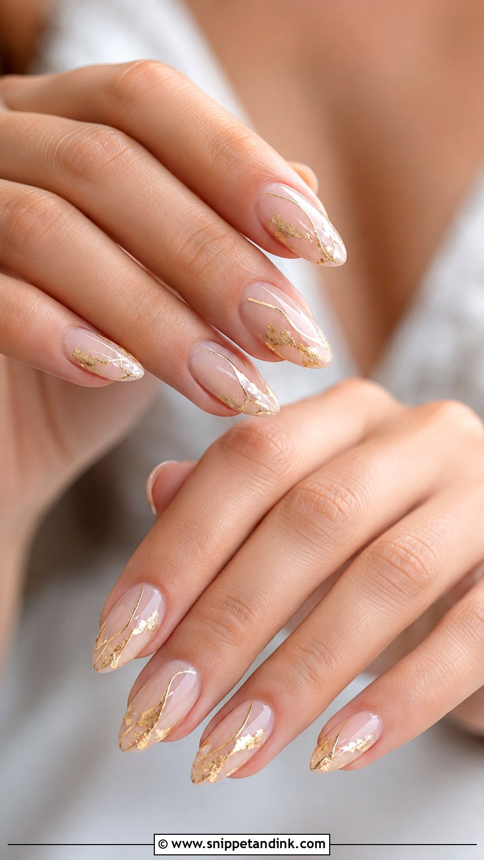 Gold Accent Bride Nails - Snippet and Ink - 20 Bride Nails 2025