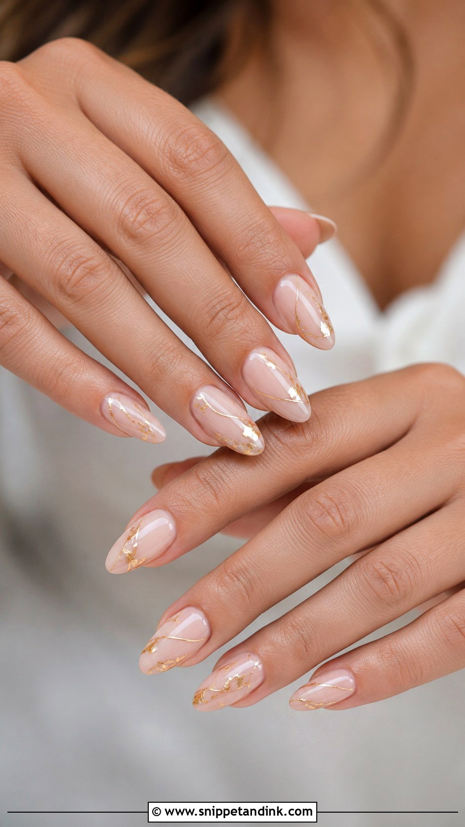 Gold Accent Bridesmaid Nails - Snippet and Ink - 30 Classy Bridesmaid Nails