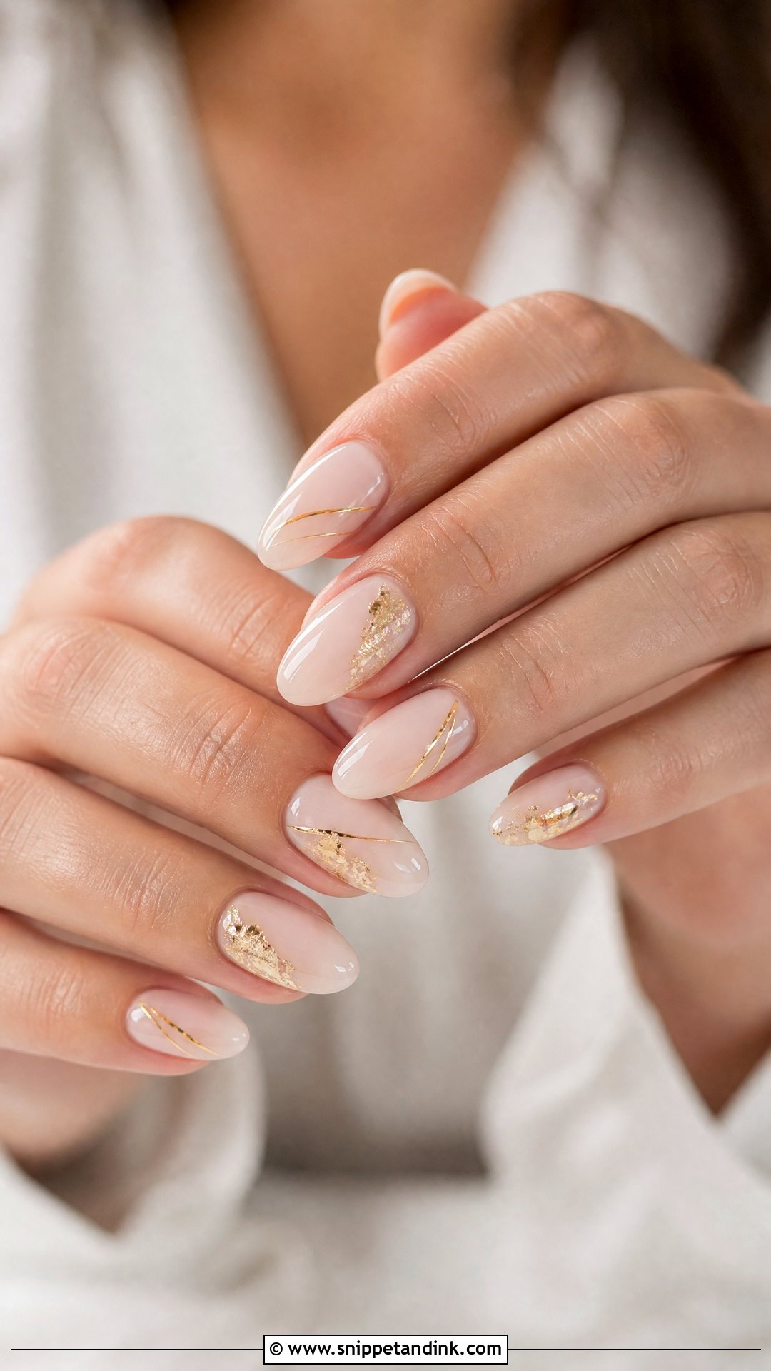Gold Accent Marriage Nails - Snippet and Ink - 25 Nails for Marriage