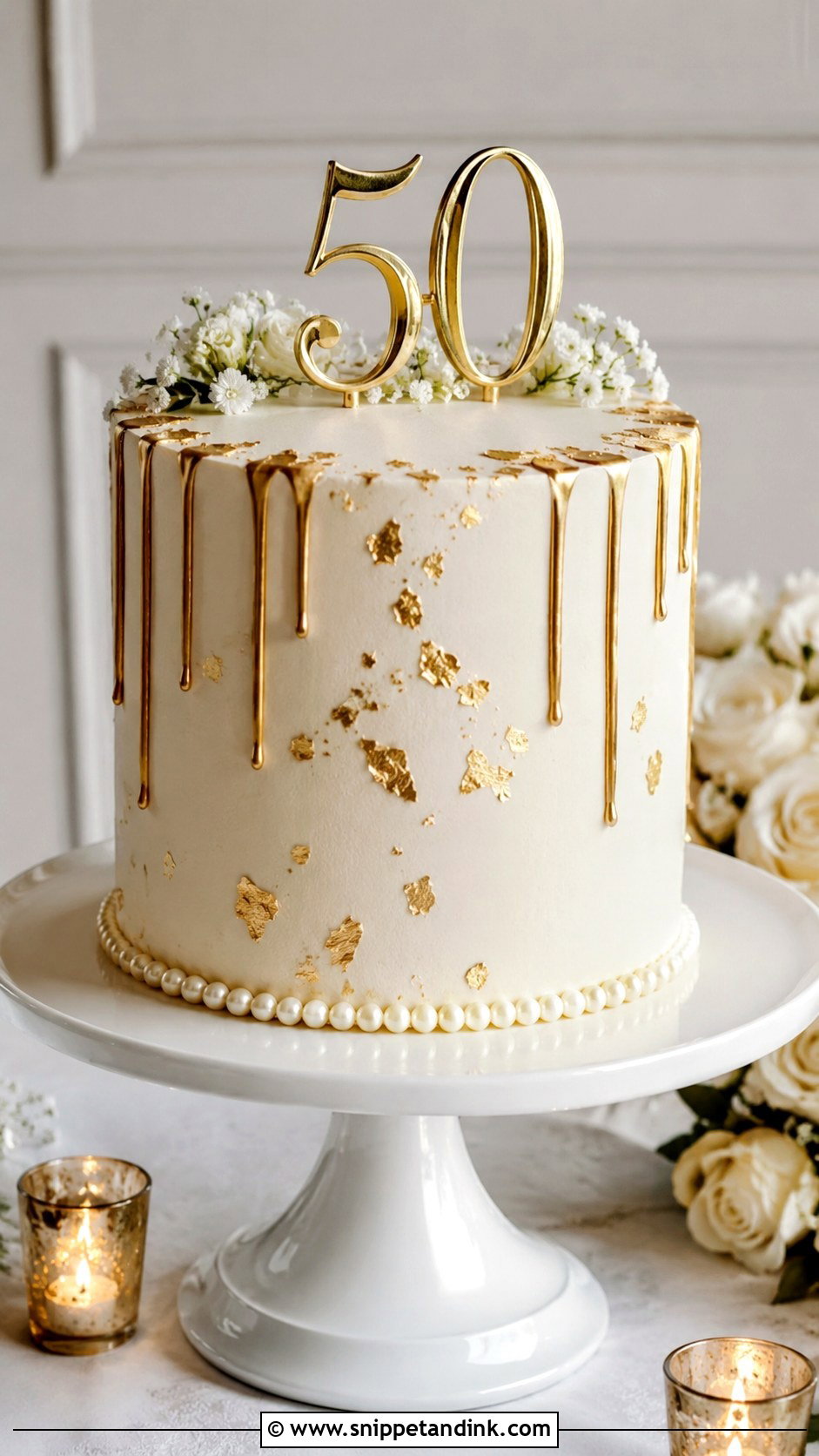 Gold Anniversary Cake - Snippet and Ink - 20 Anniversary Cake Snapchat Story Ideas