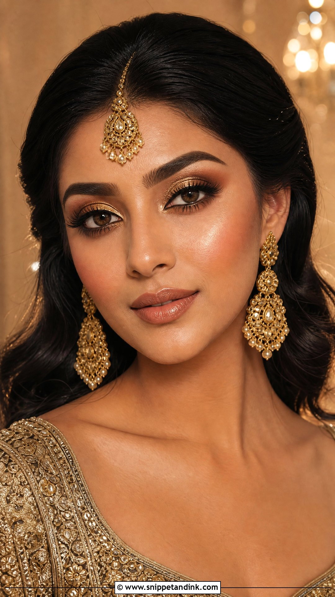 Gold Barat Bridal Makeup - Snippet and Ink - 25 Barat Bridal Makeup Ideas