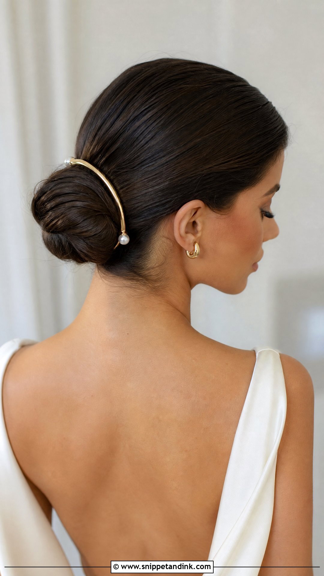 Gold Bridal Bun Cuff - Snippet and Ink - 15 Gold Bridal Hair Accessories