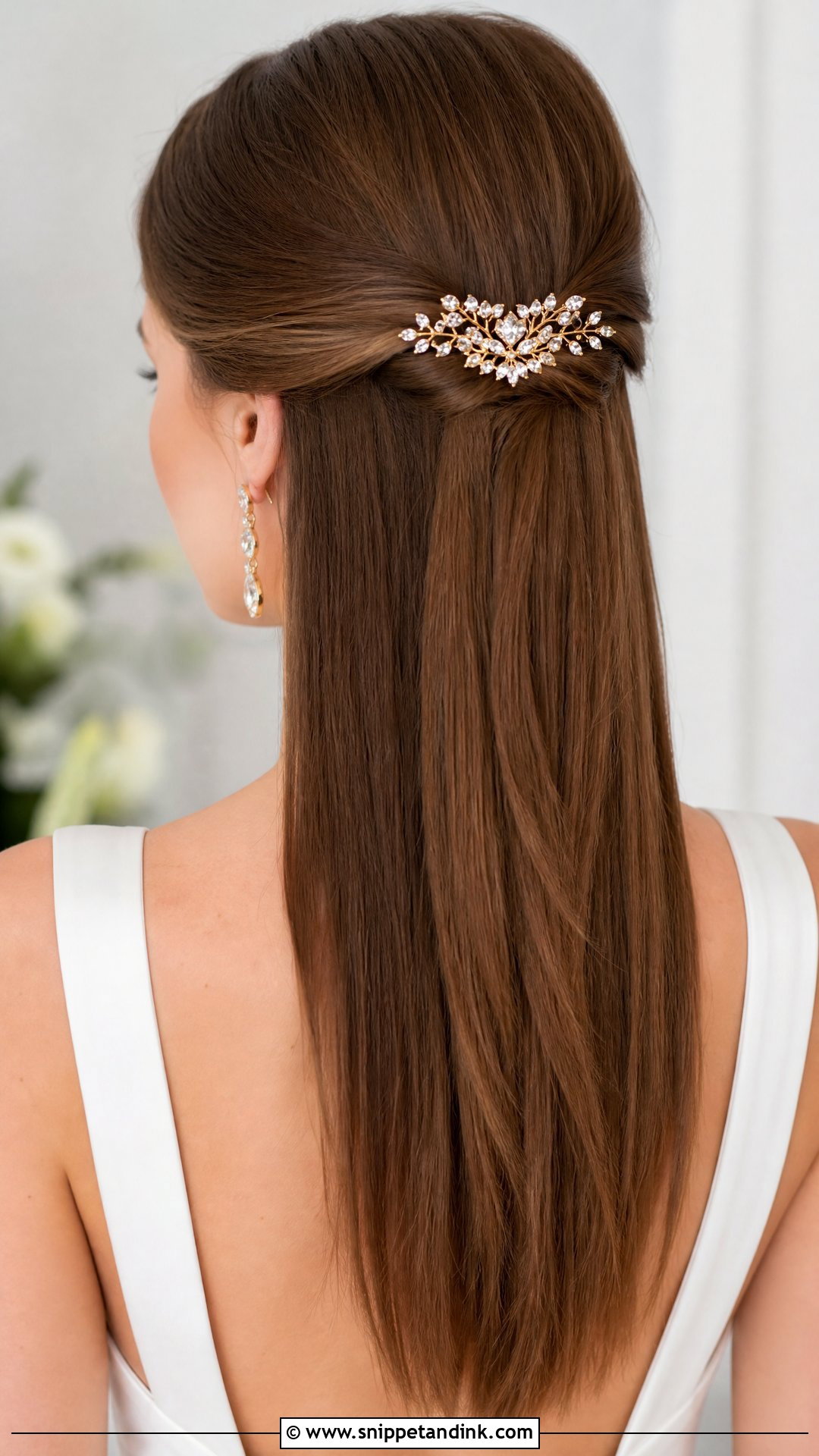 Gold Bridal Crystal Hair Piece - Snippet and Ink - 15 Gold Bridal Hair Accessories