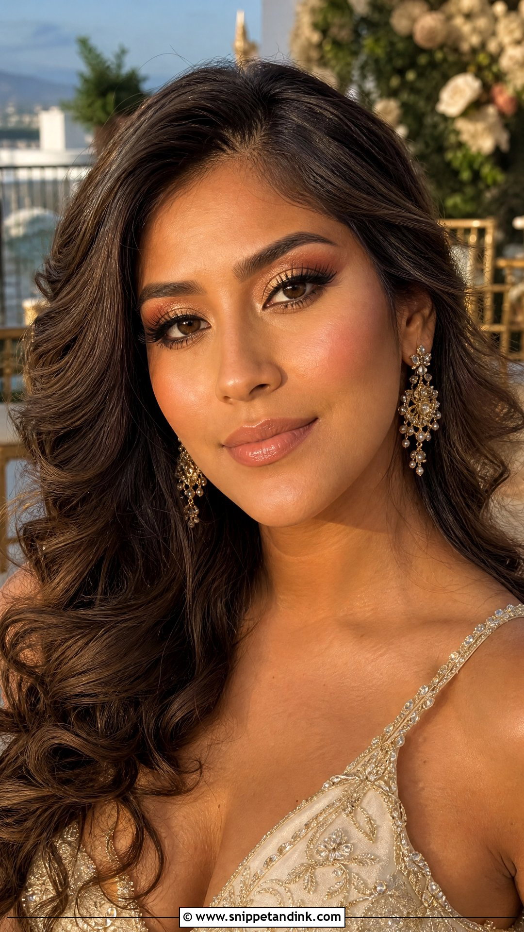 Gold Bridal Eye Makeup - Snippet and Ink - 20 Bride Eye Makeup Wedding Day Ideas