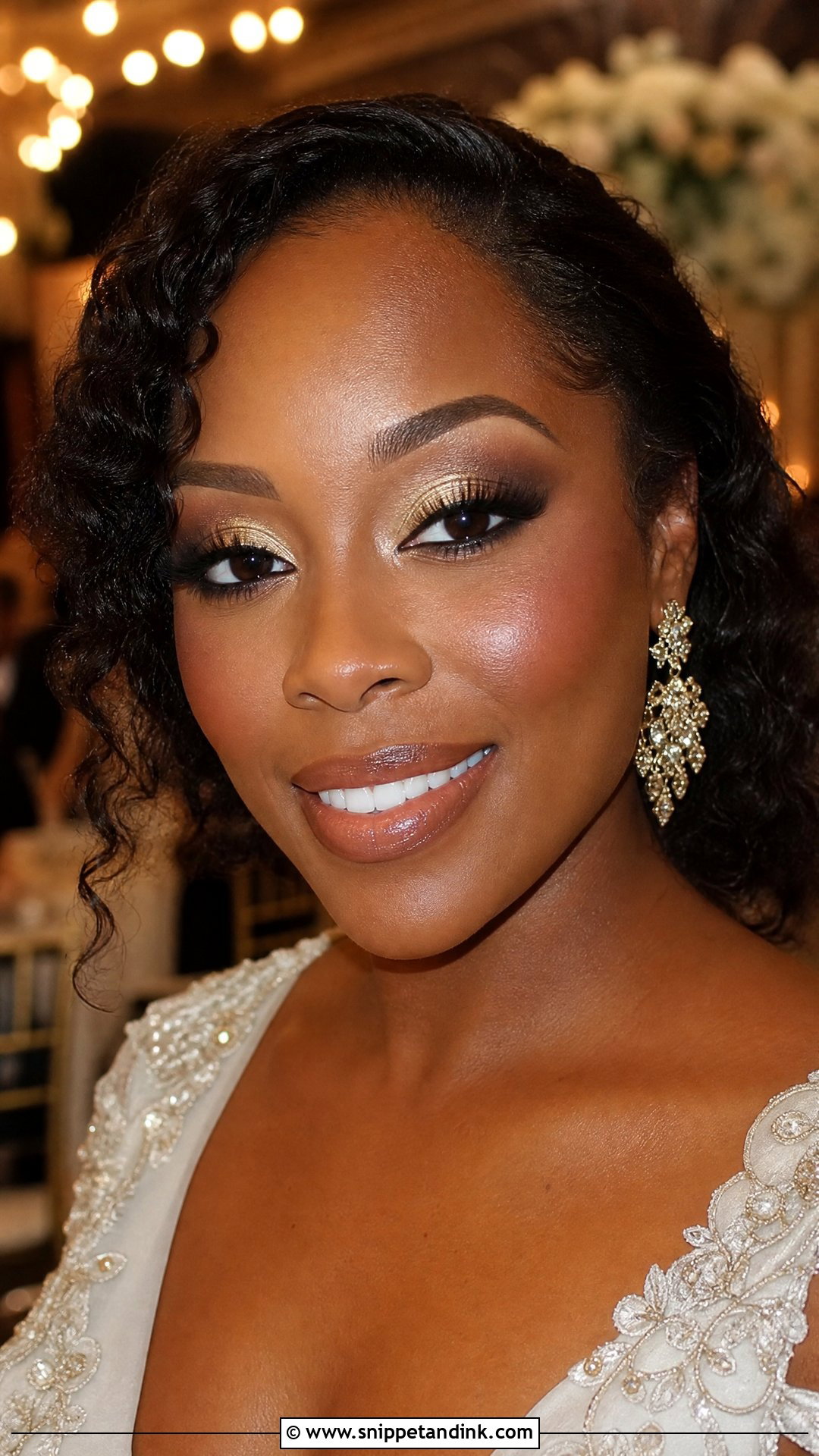 Gold Bridal Eye Makeup - Snippet and Ink - 20 Bridal Makeup Eyes