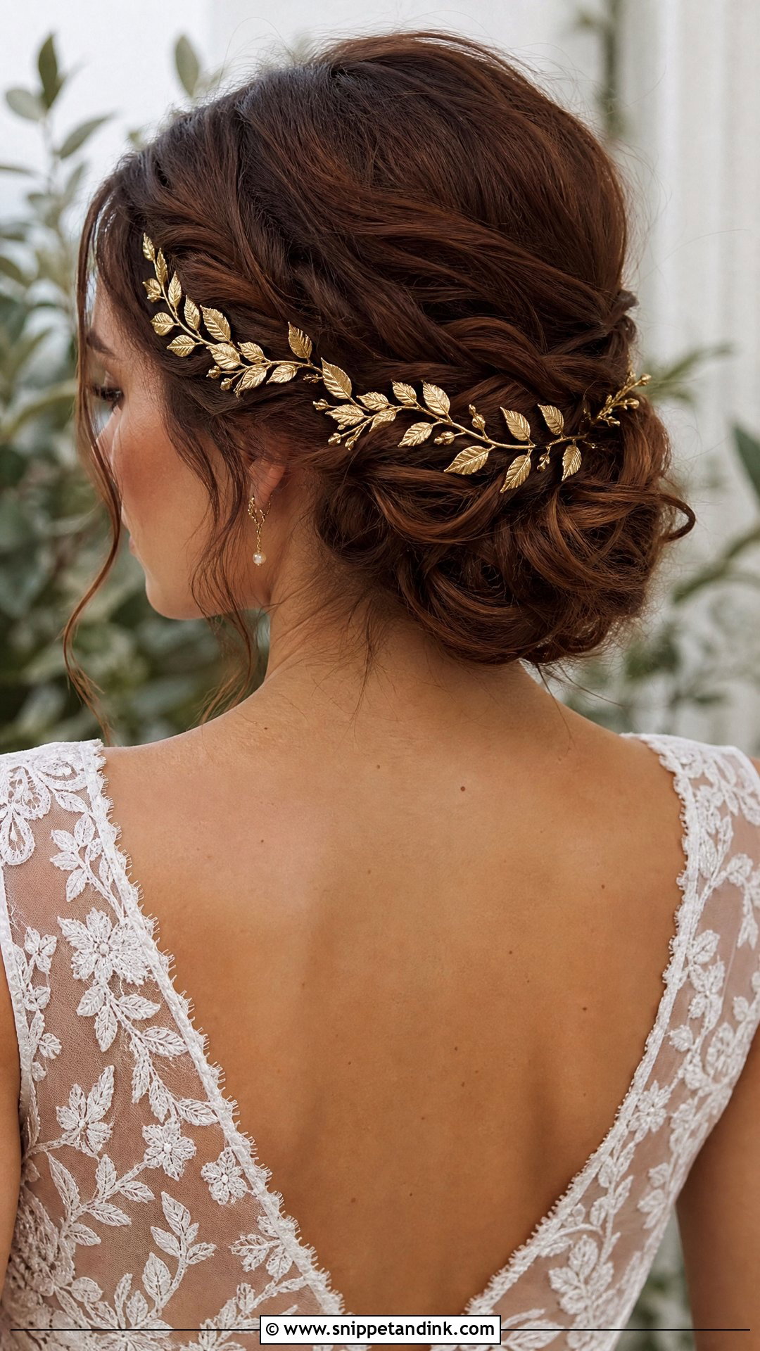 Gold Bridal Leaf Hair Piece - Snippet and Ink - 15 Gold Bridal Hair Accessories