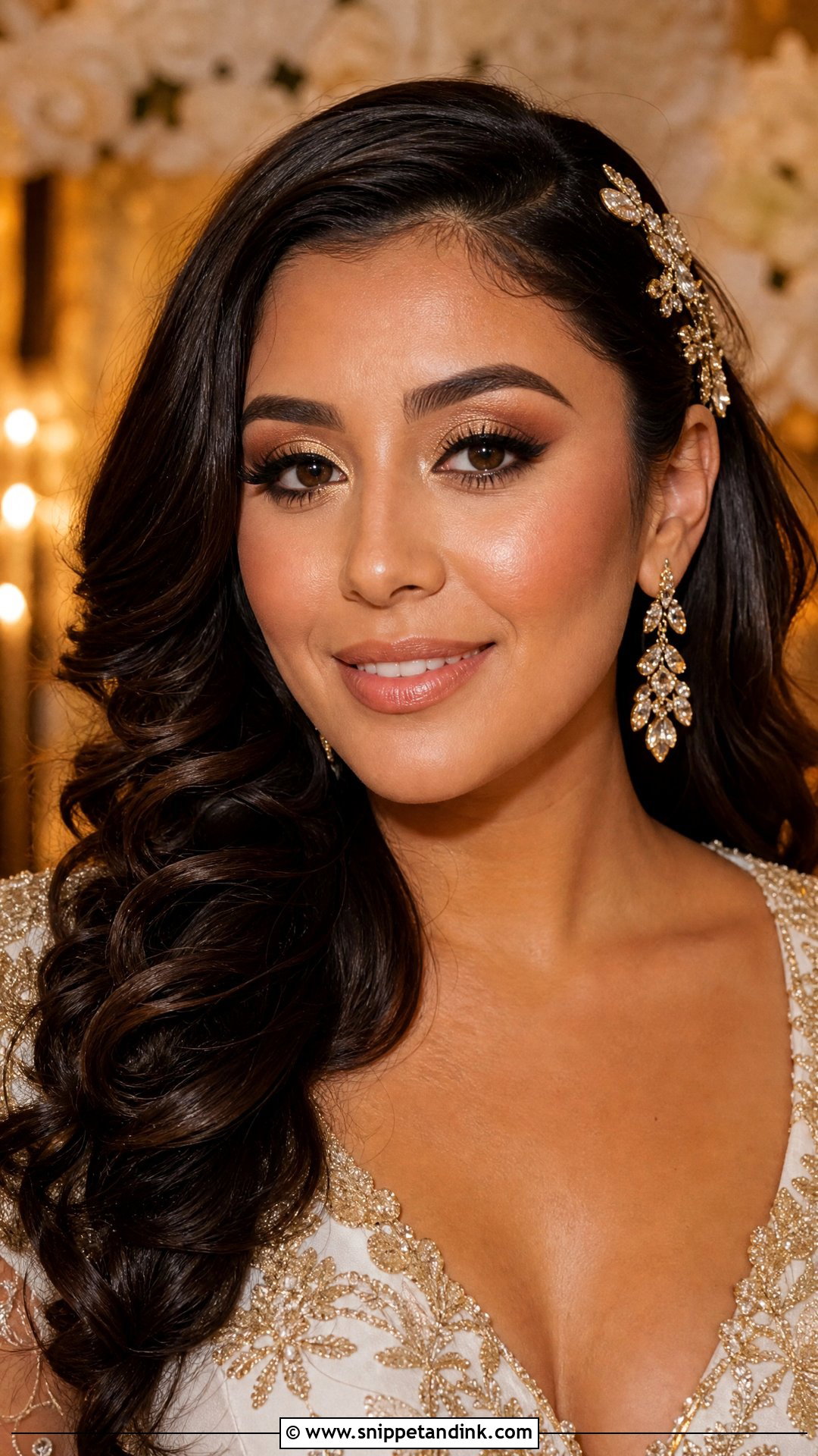 Gold Bridal Makeup - Snippet and Ink - 25 Makeup for Wedding for Bride Ideas