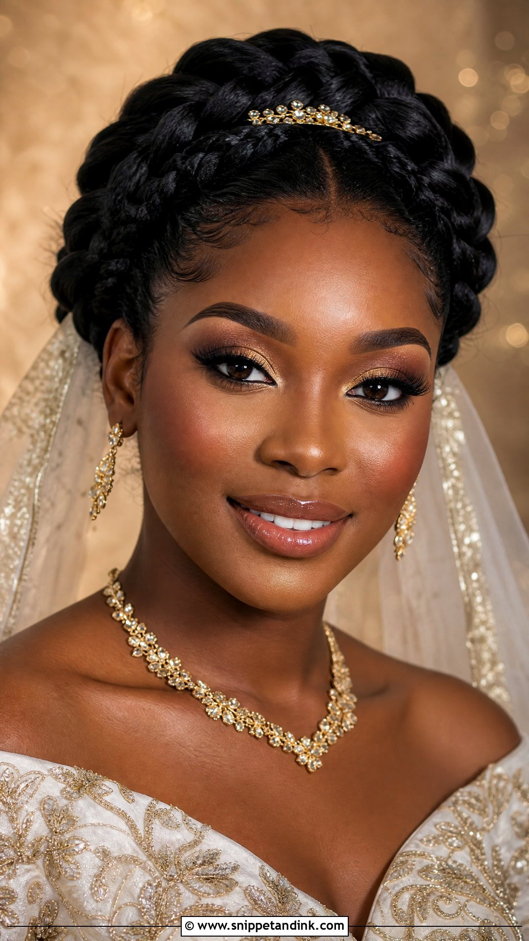 Gold Bridal Makeup For Black Women - Snippet and Ink - 25 Bridal Makeup Black Women