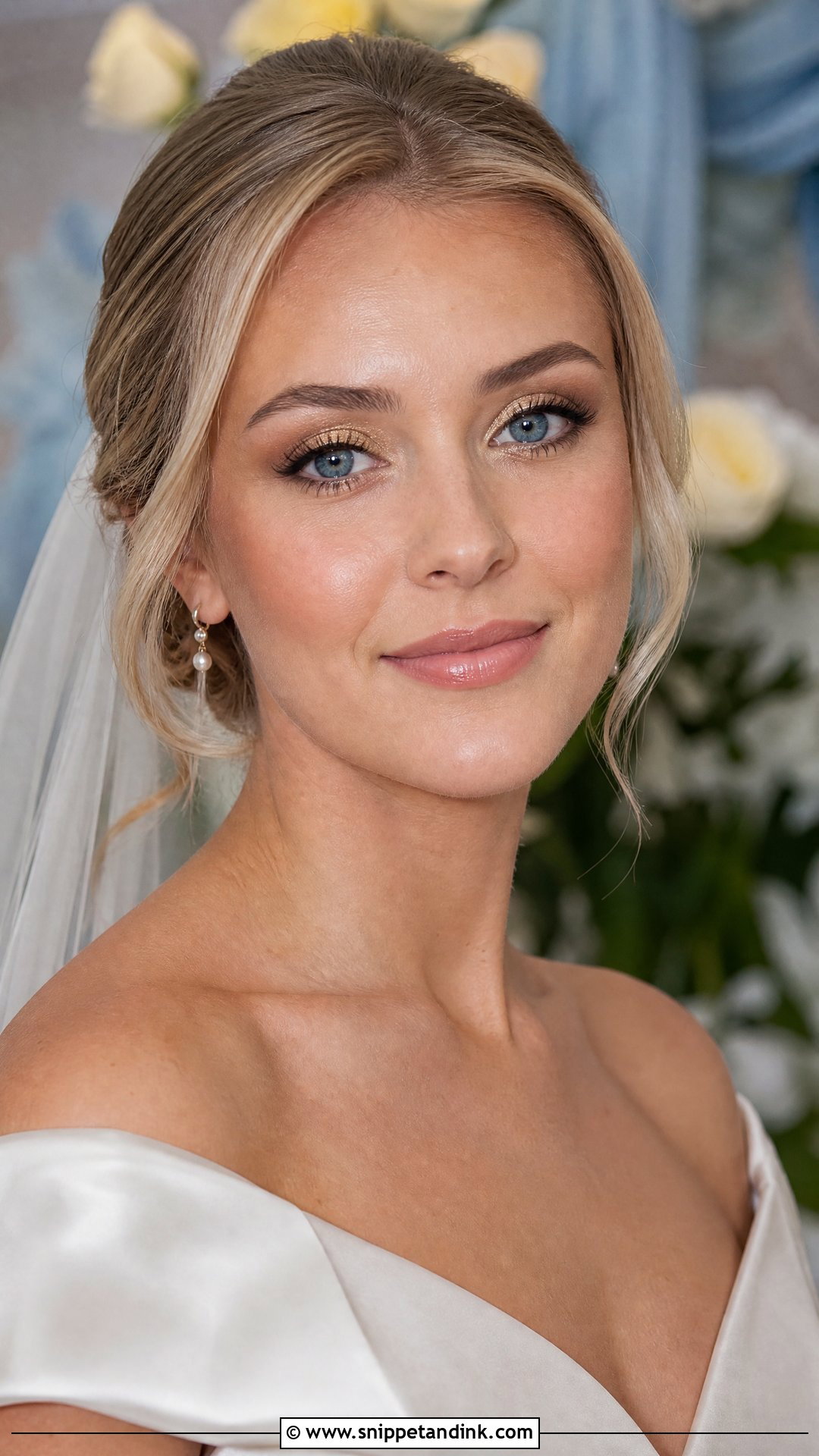 Gold Bridal Makeup For Blue Eyes - Snippet and Ink - 20 Gold Wedding Makeup Brides