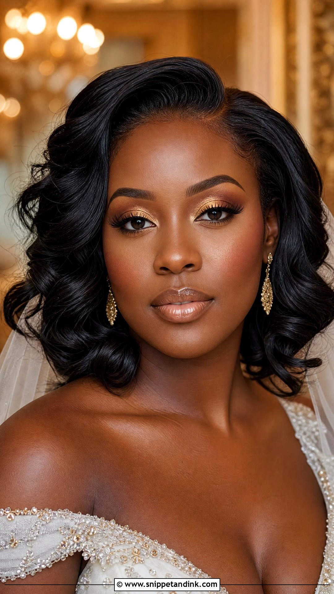Gold Bridal Makeup For Brown Eyes - Snippet and Ink - 35 Elegant Bridal Makeup for Brown Eyes