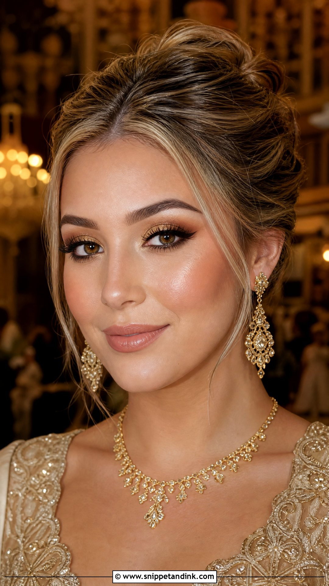 Gold Bridal Makeup For Brown Eyes - Snippet and Ink - 20 Glam Bridal Makeup for Brown Eyes
