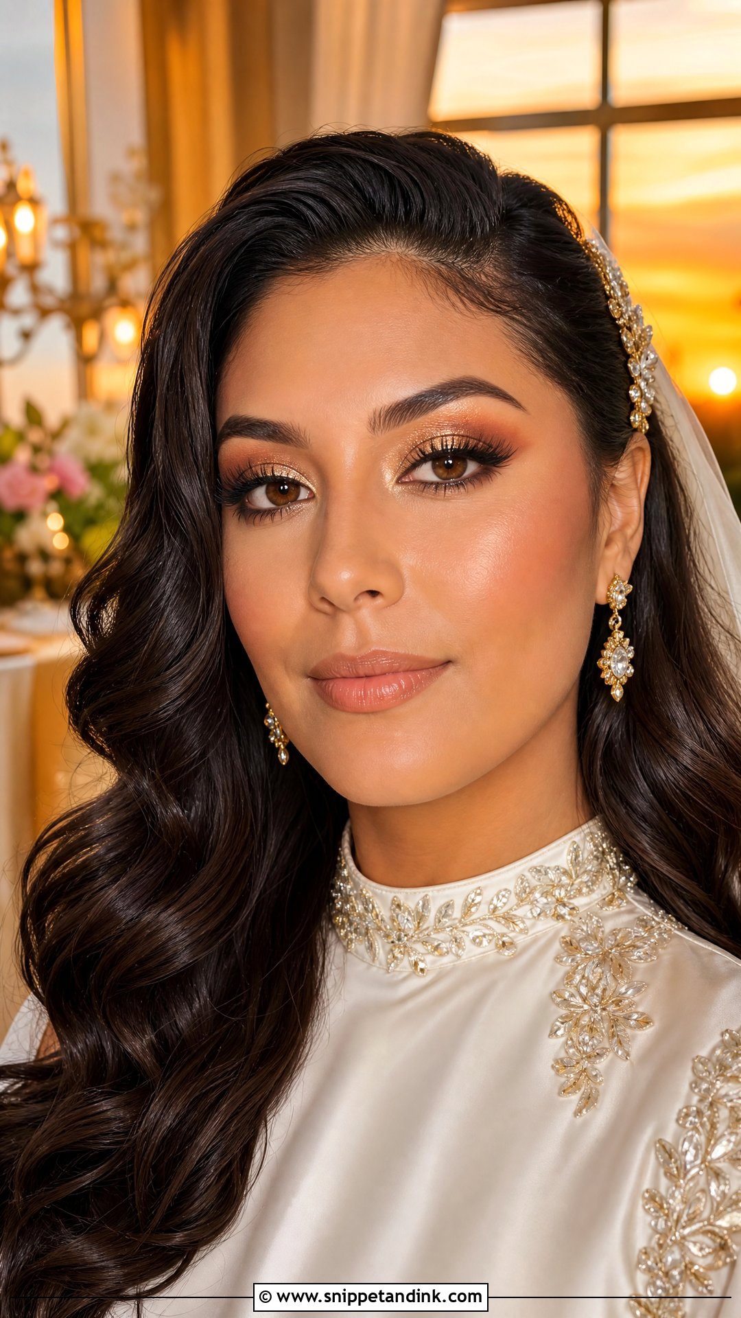 Gold Bridal Makeup For Brown Eyes - Snippet and Ink - 20 Natural Glam Bridal Makeup for Brown Eyes