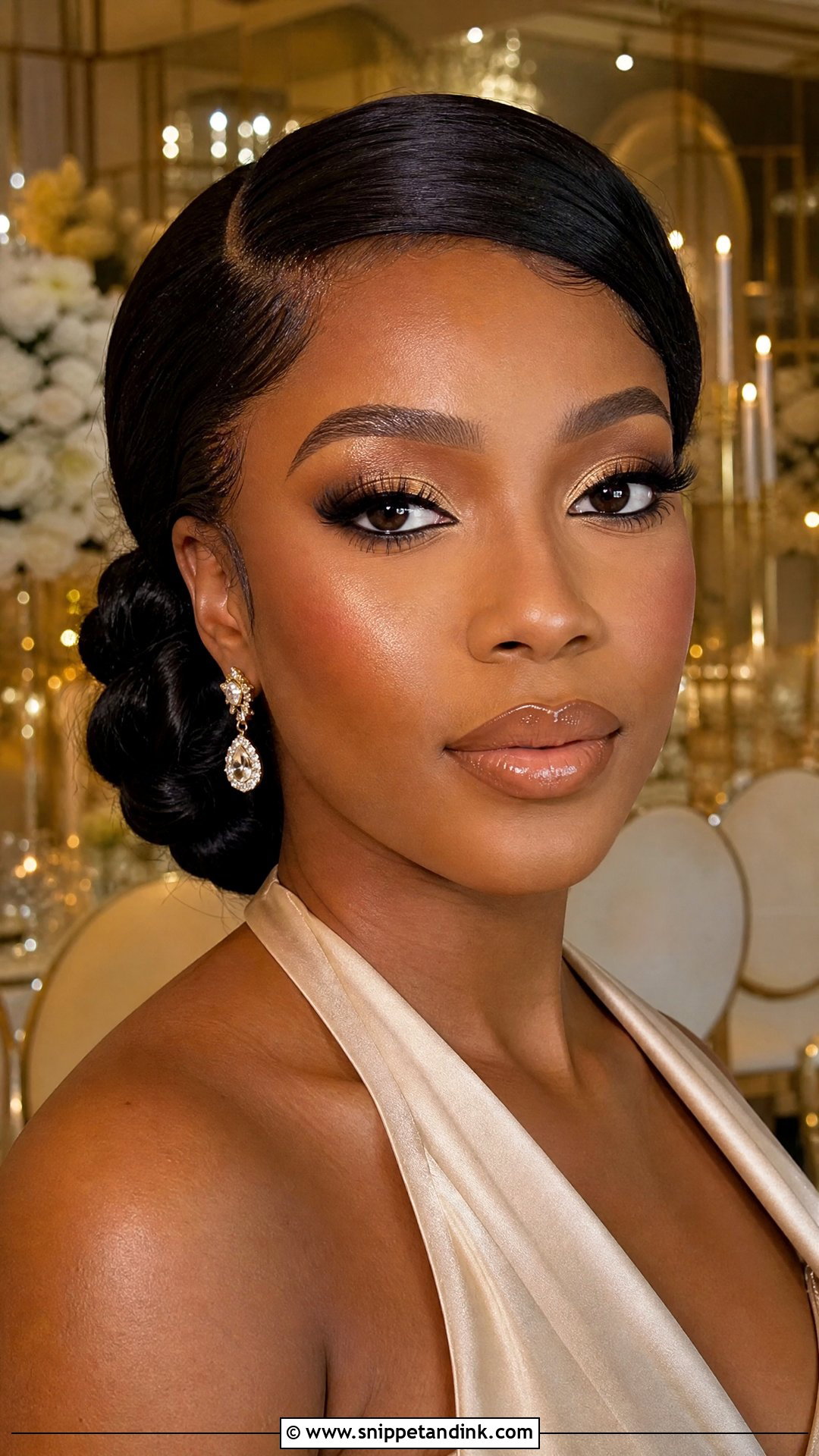 Gold Bridal Makeup For Brown Eyes - Snippet and Ink - 20 Bridal Wedding Makeup for Brown Eyes