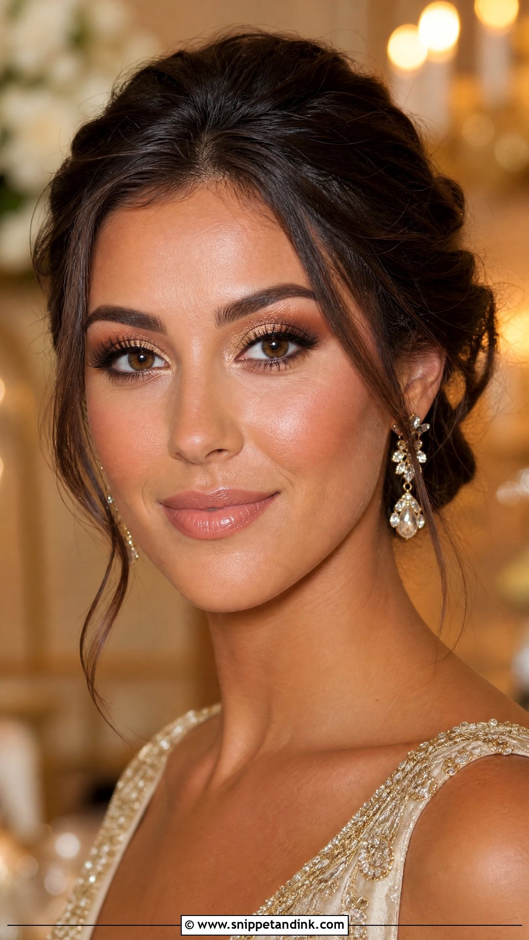Gold Bridal Makeup For Brunette Brown Eyes - Snippet and Ink - 20 Bridal Makeup Brunette Brown Eyes