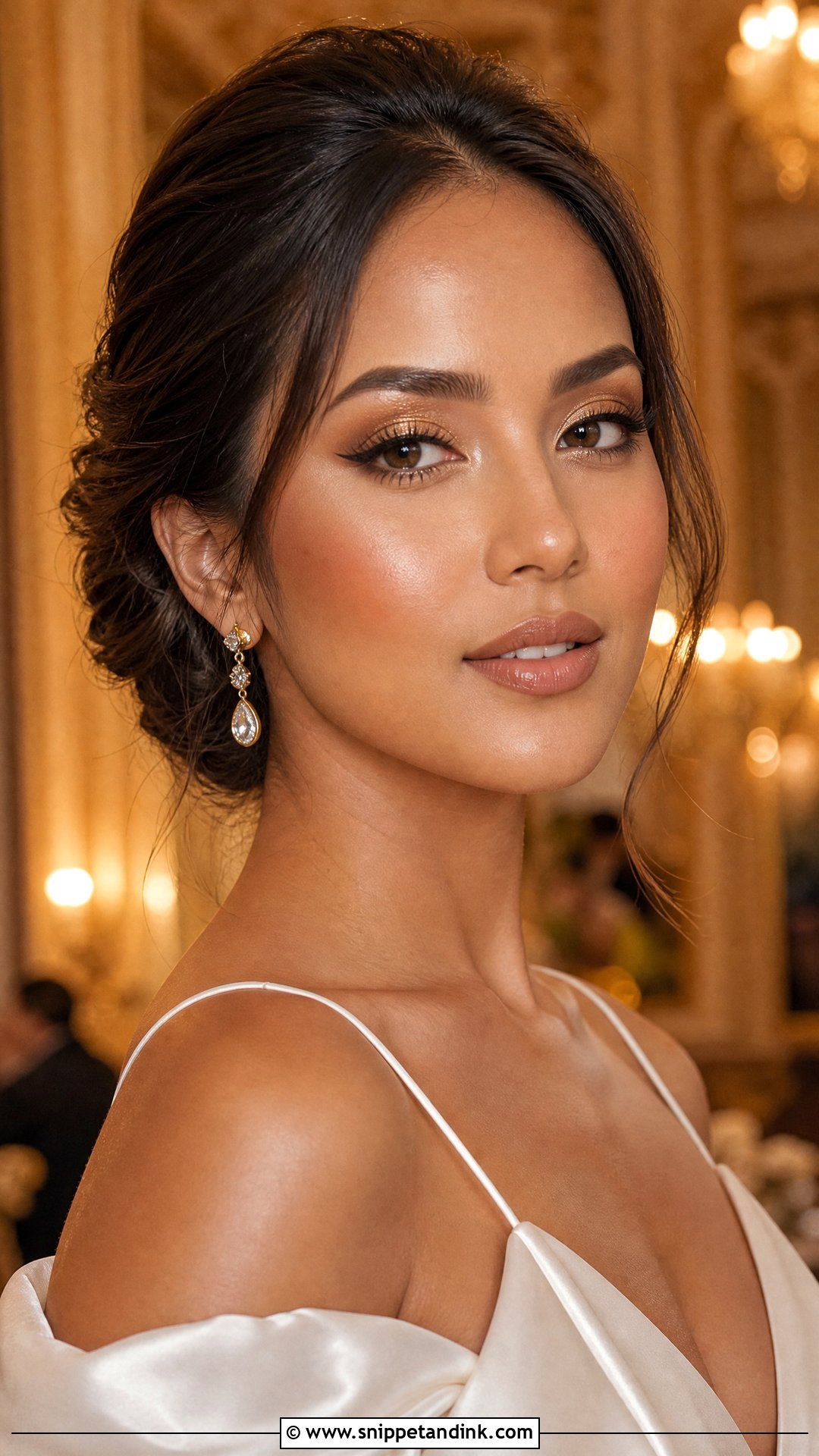 Gold Bridal Makeup For Hazel Eyes - Snippet and Ink - 20 Soft Glam Bridal Makeup for Hazel Eyes