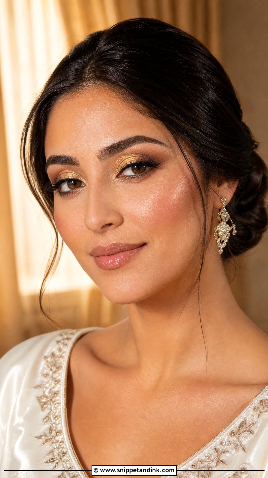 Gold Bridal Makeup For Hooded Eyes - Snippet and Ink - 25 Bridal Makeup Hooded Eyes