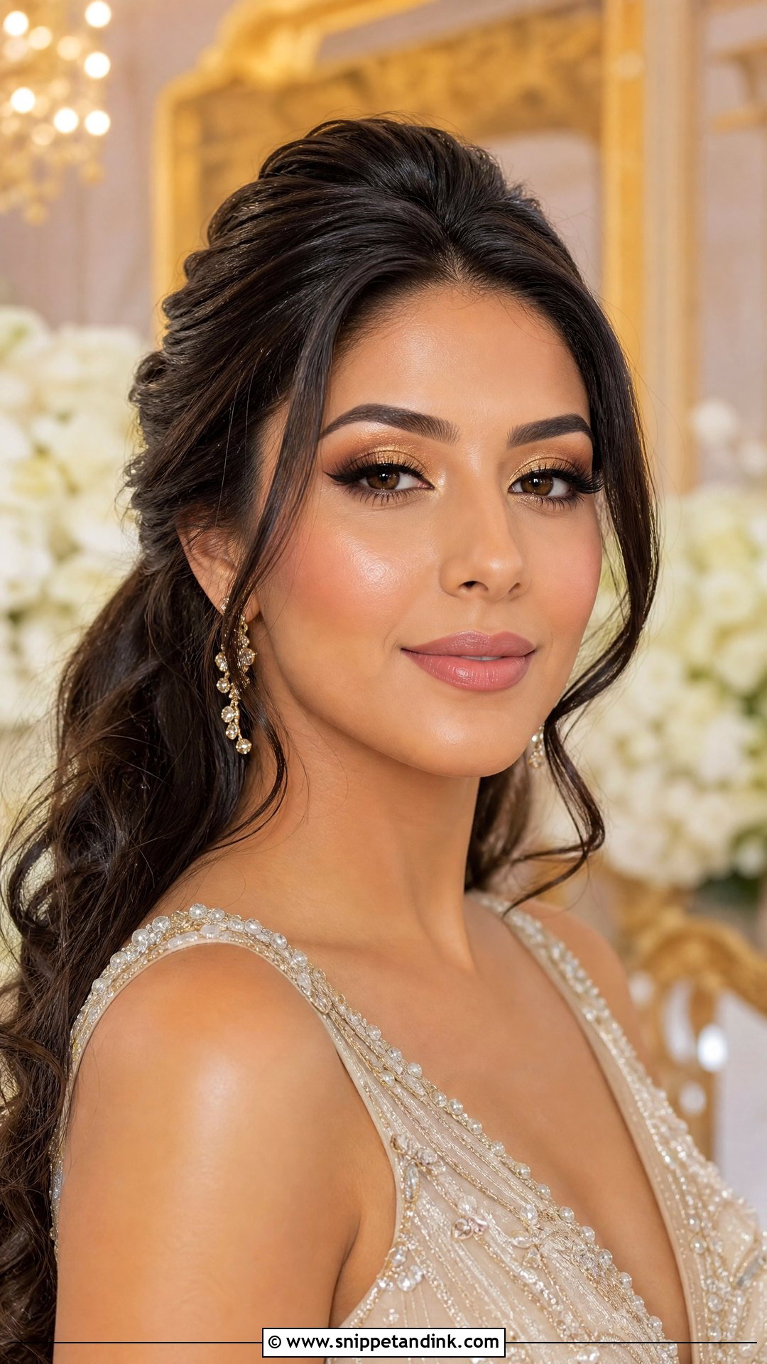 Gold Bridal Makeup For Olive Skin - Snippet and Ink - 20 Bridal Makeup Olive Skin Ideas