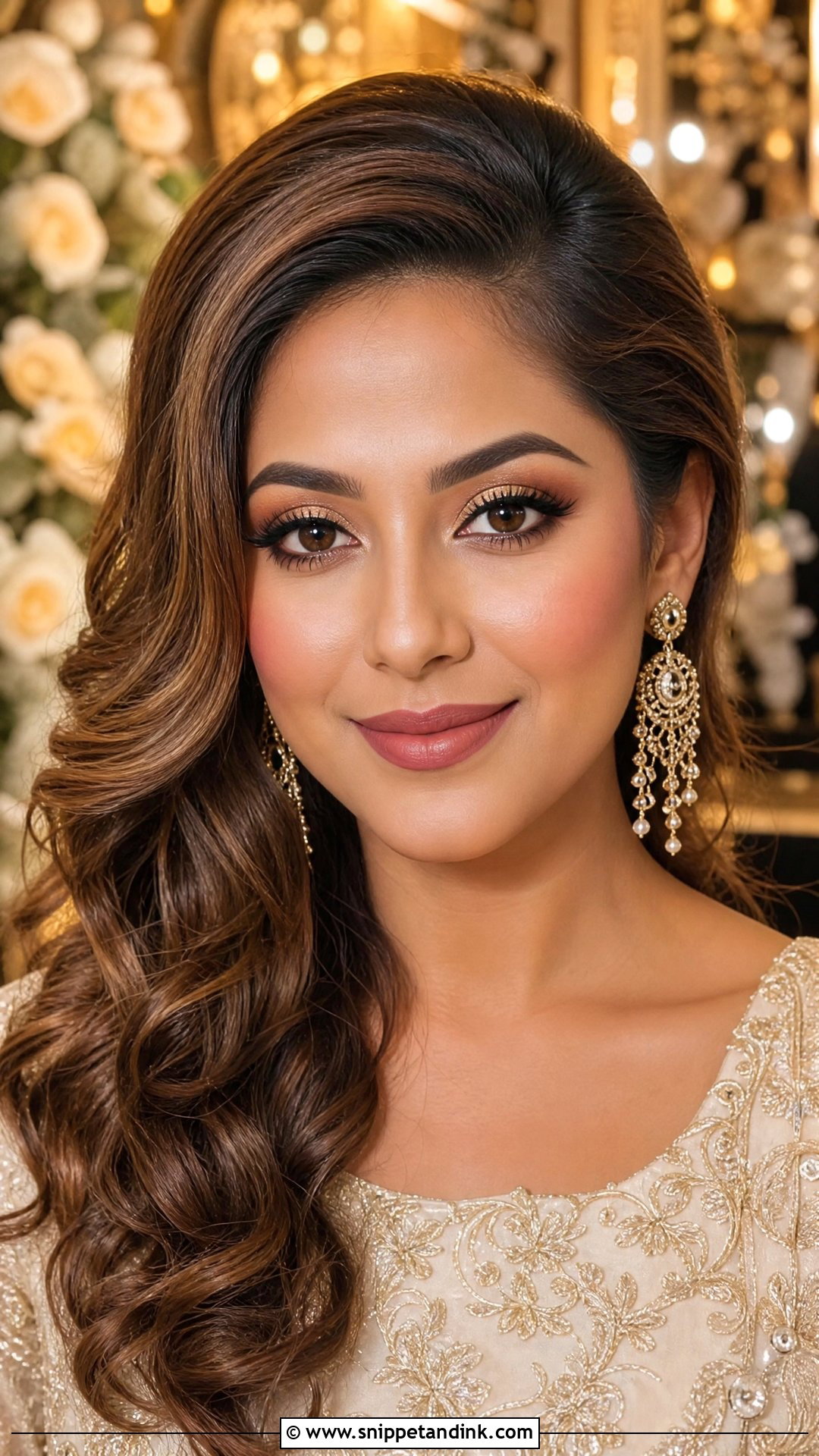 Gold Bridal Makeup For Tan Skin - Snippet and Ink - 20 Bridal Makeup Tan Skin Ideas