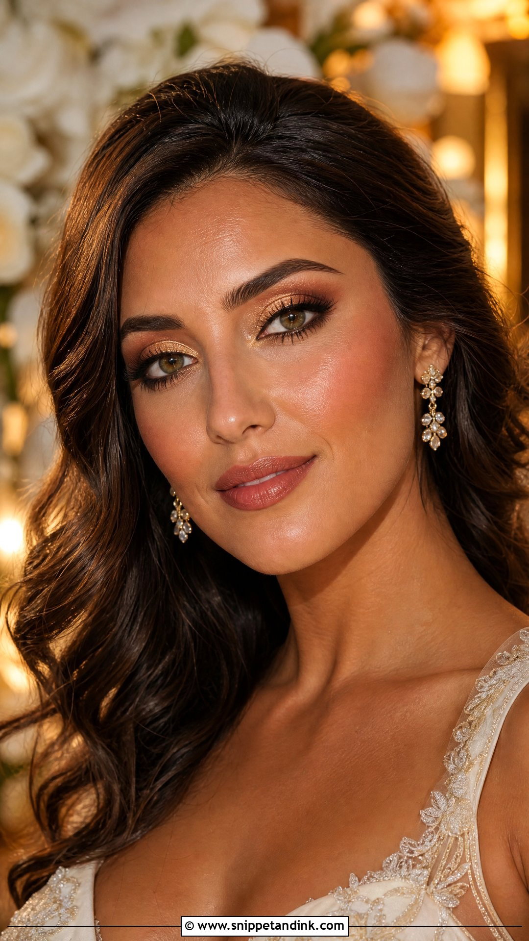 Gold Bridal Makeup Look - Snippet and Ink - 35 Bridal Makeup Looks