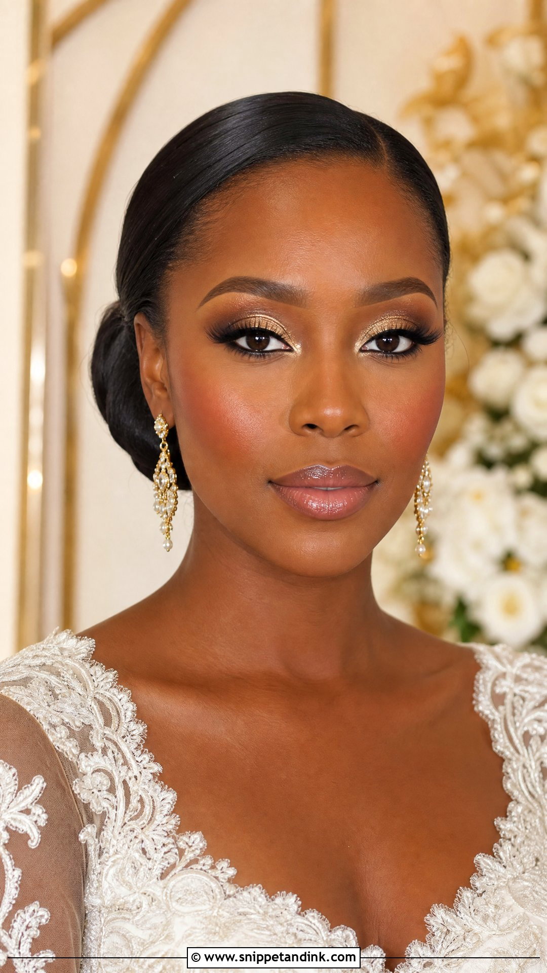 Gold Bridal Makeup On Brown Skin - Snippet and Ink - 20 Bridal Makeup on Brown Skin Ideas