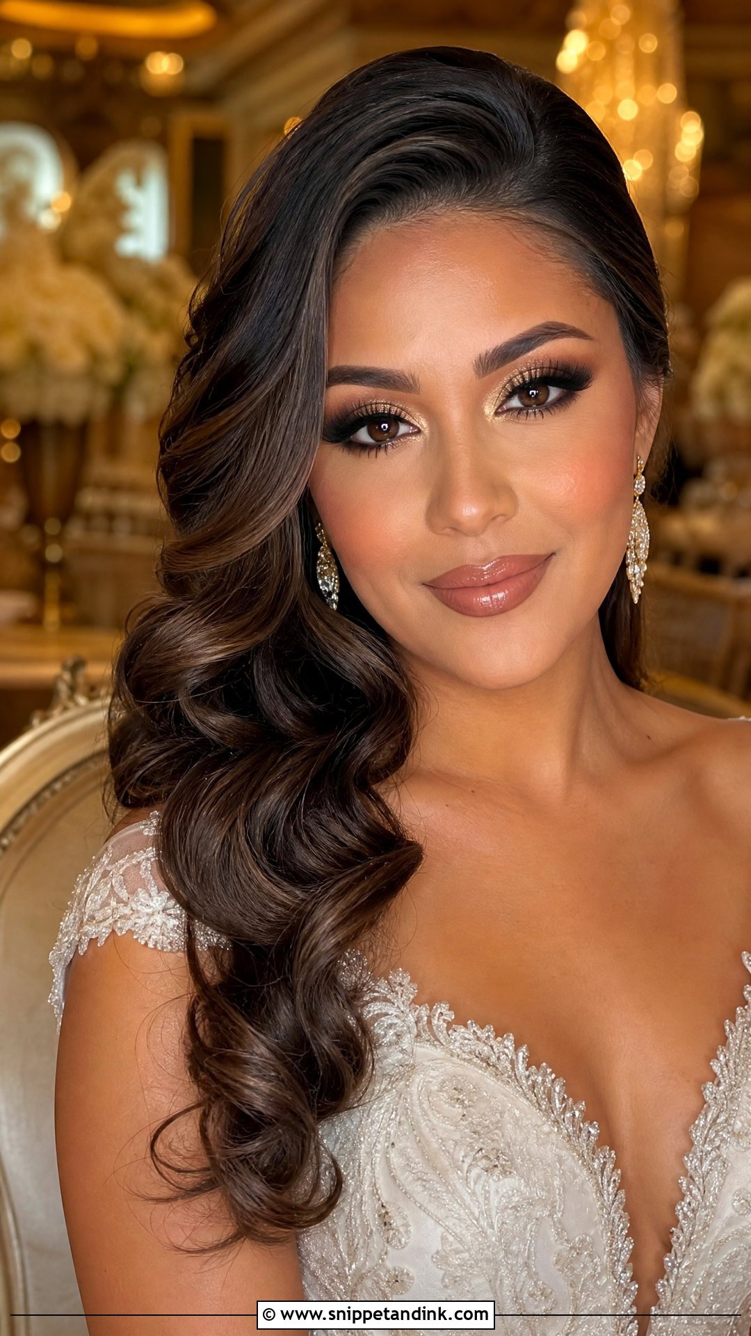 Gold Bridal Makeup for Brown Eyes - Snippet and Ink - 20 Wedding Bride Makeup for Brown Eyes