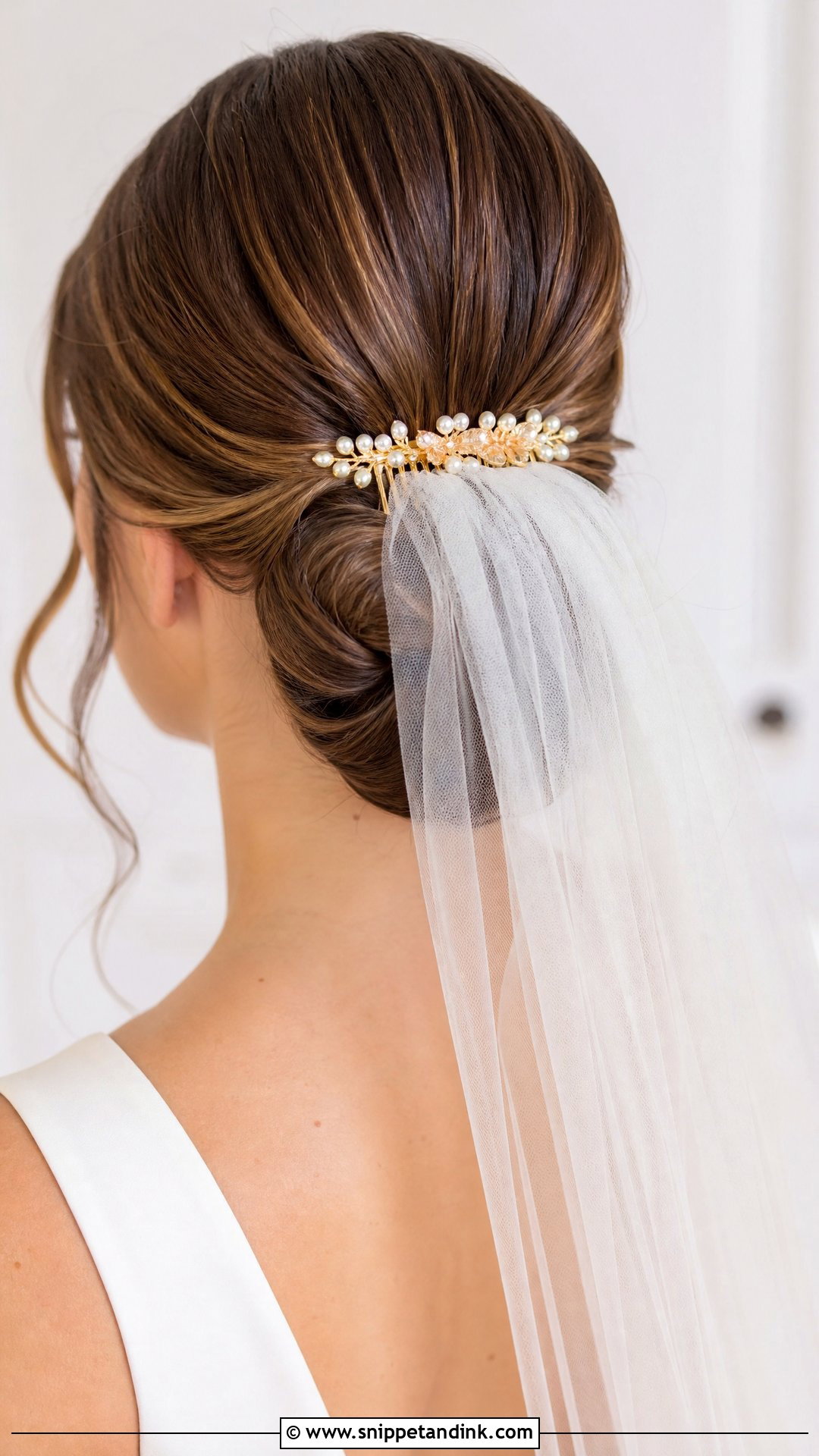 Gold Bridal Veil Comb - Snippet and Ink - 15 Gold Bridal Hair Accessories