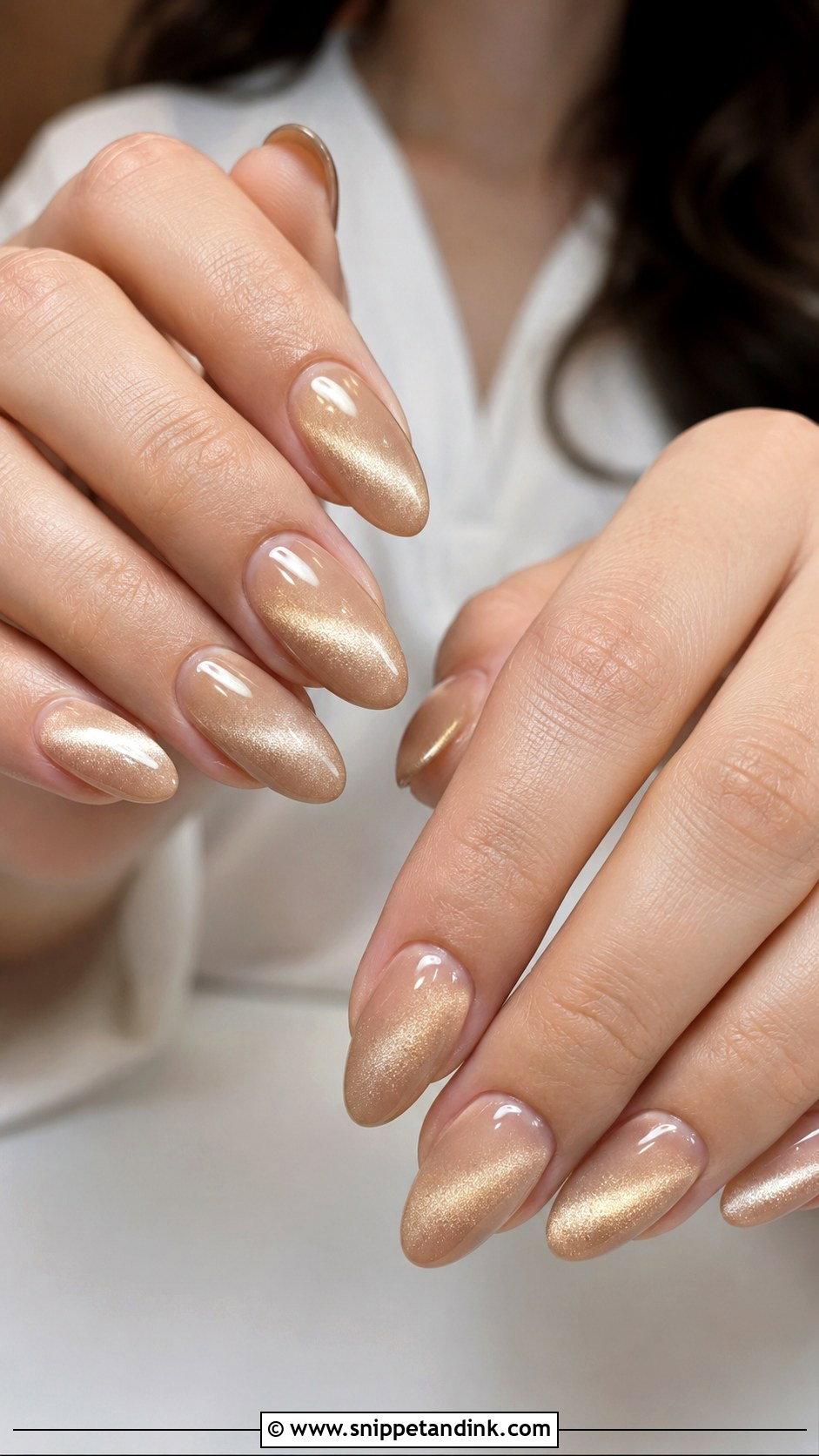 Gold Cat Eye Wedding Nails - Snippet and Ink - 20 Gold Wedding Nails for Bride