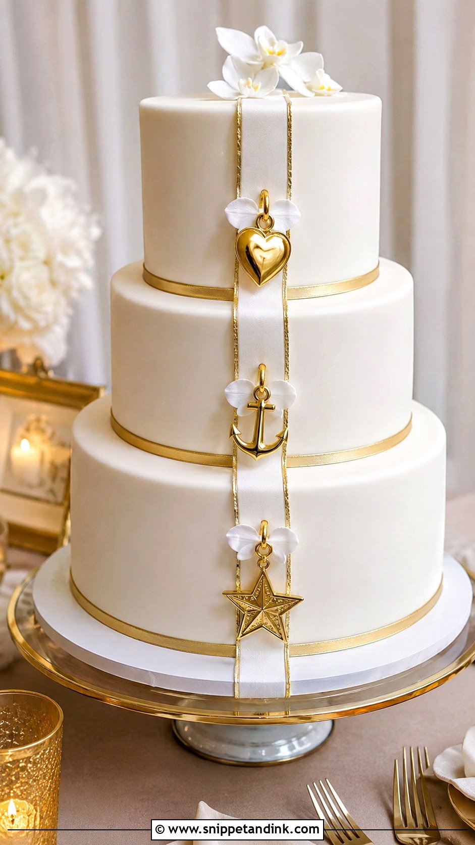 Gold Charm Wedding Cake Pull - Snippet and Ink - 20 Wedding Cake Pulls