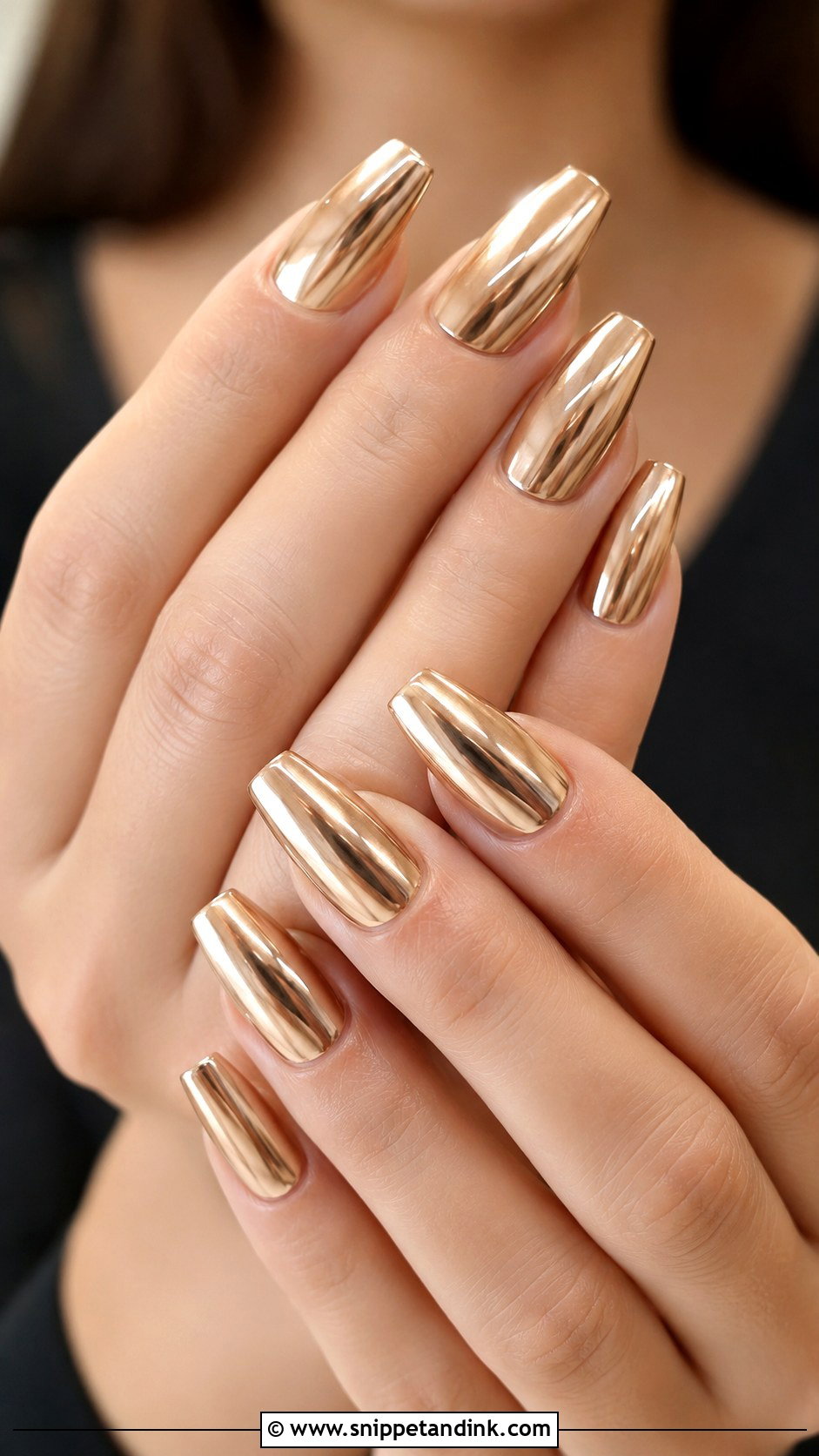Gold Chrome Wedding Nails - Snippet and Ink - 20 Gold Wedding Nails for Bride
