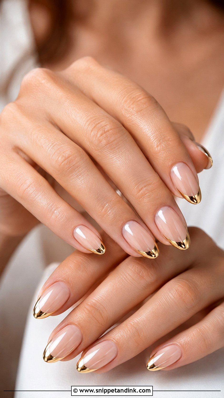 Gold Chrome Wedding Nails - Snippet and Ink - 20 Wedding Nails with Gold
