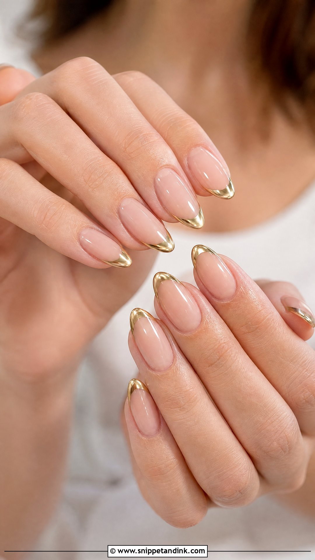 Gold Chrome Wedding Nails - Snippet and Ink - 25 Chrome Wedding Nails