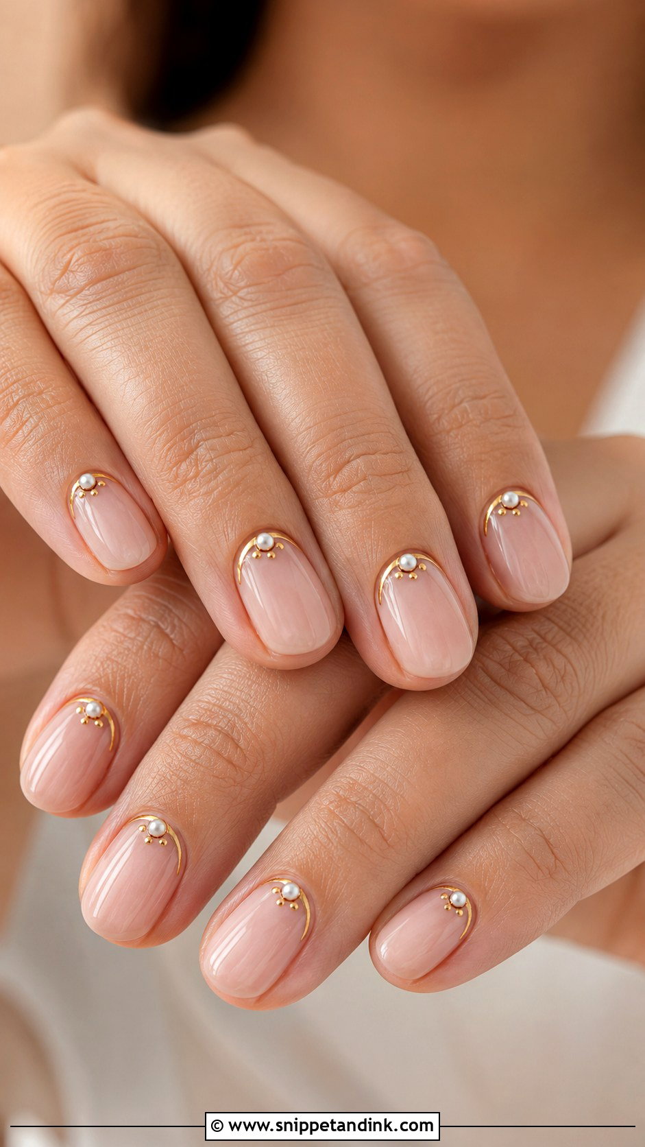 Gold Cuticle Indian Bridal Nails - Snippet and Ink - 20 Indian Golden Bridal Nail Art Ideas