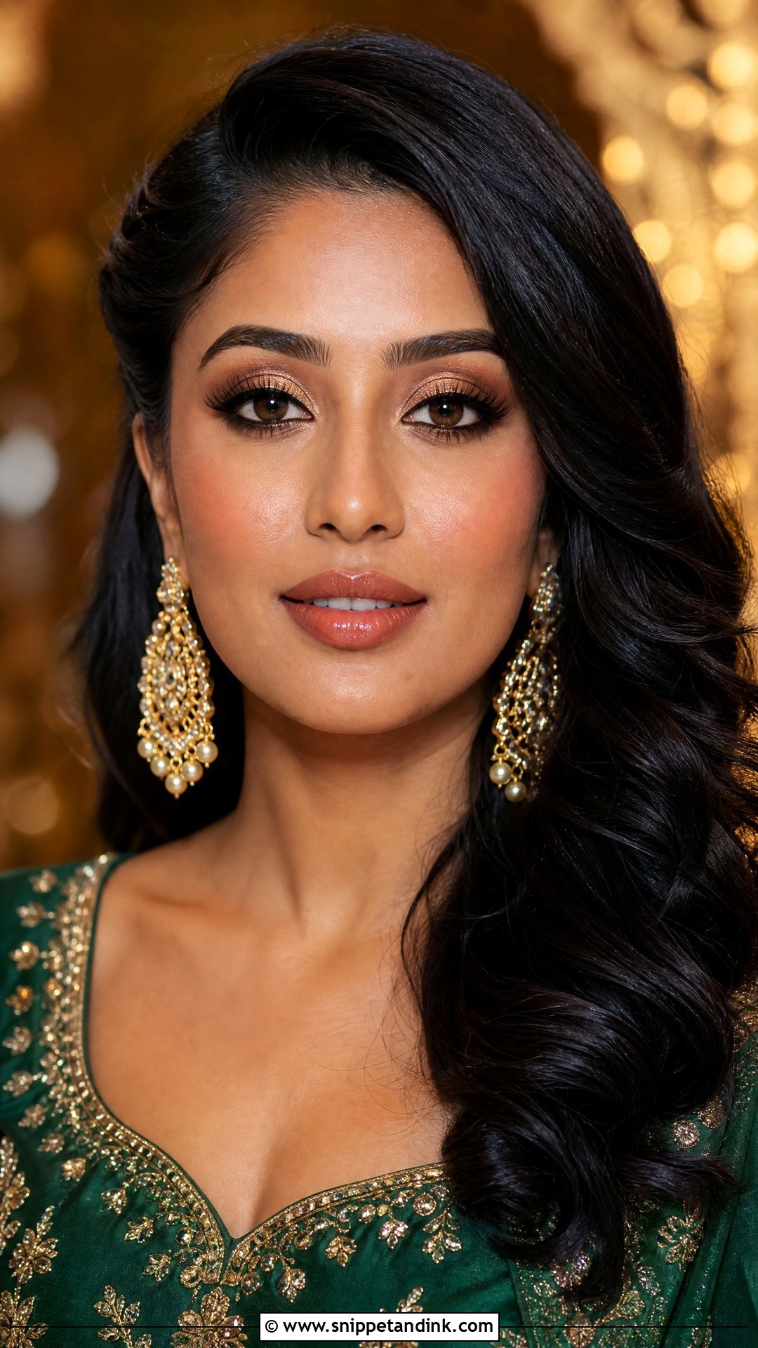 Gold Eye Asian Wedding Guest Makeup - Snippet and Ink - 20 Asian Wedding Guest Makeup Ideas