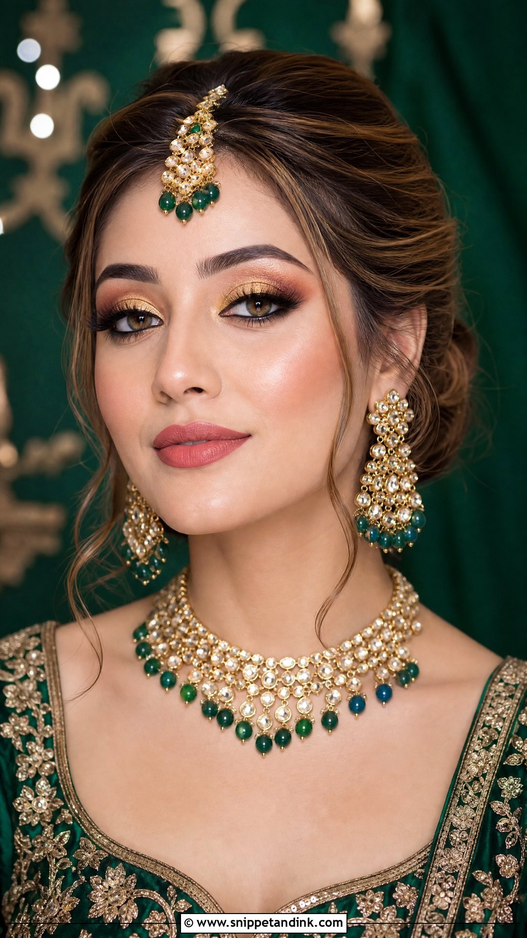 Gold Eye Indian Bridal Makeup - Snippet and Ink - 25 Latest Indian Bridal Makeup Ideas