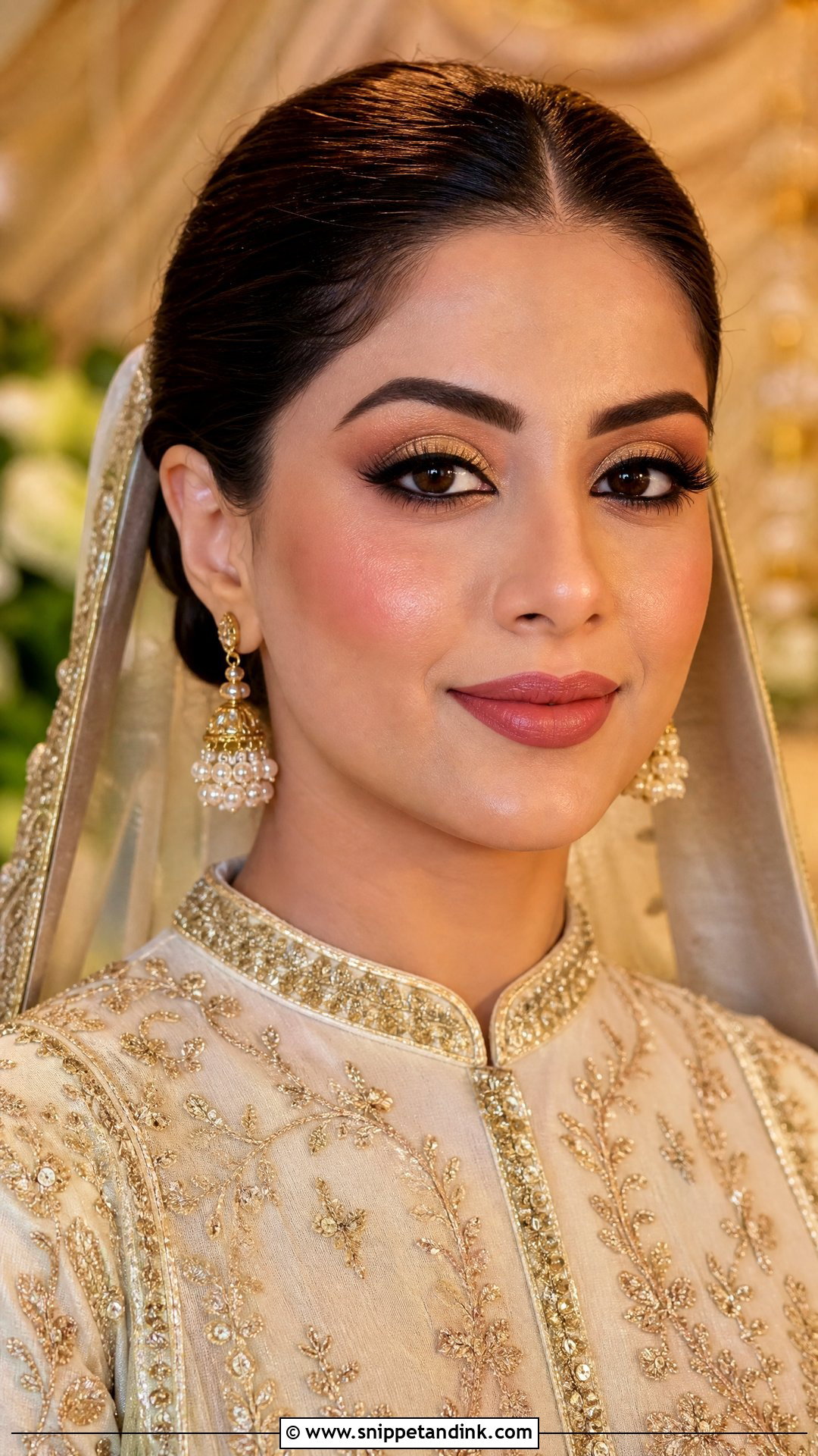 Gold Eye Traditional Bridal Makeup - Snippet and Ink - 20 Traditional Wedding Makeup Ideas