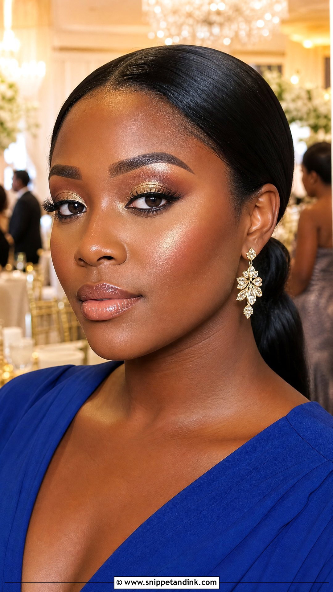 Gold Eye Wedding Guest Makeup - Snippet and Ink - 25 Makeup Looks for Wedding Guest