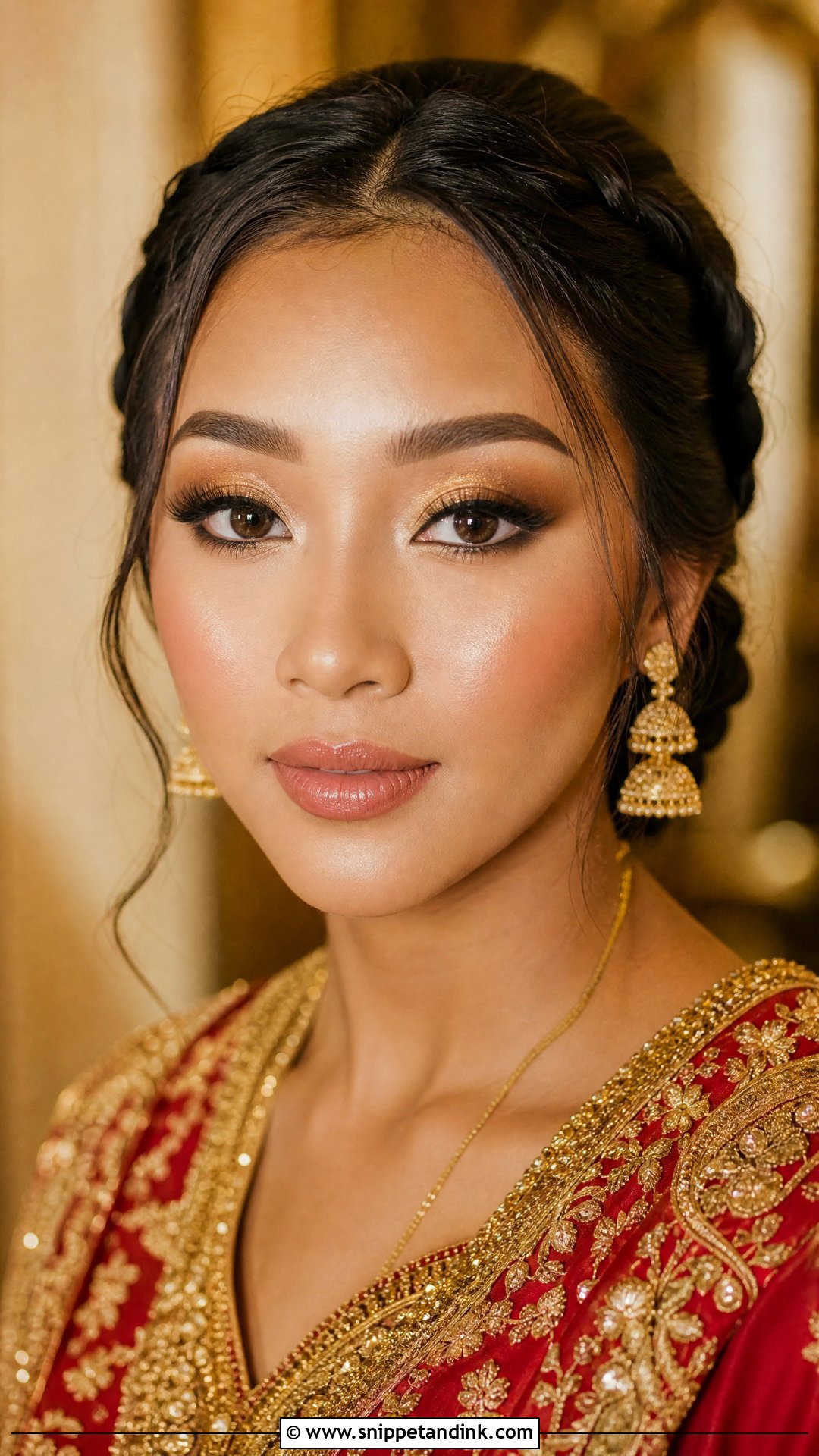 Gold Eyeshadow Asian Bridal Makeup - Snippet and Ink - 25 Bridal Makeup Asian Brides