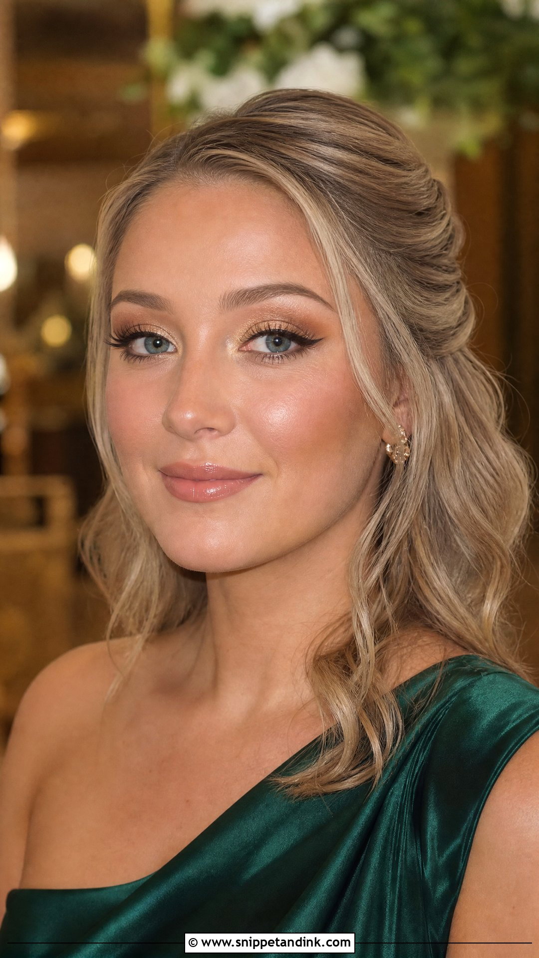 Gold Eyeshadow Wedding Guest Makeup - Snippet and Ink - 20 Wedding Guest Makeup Look Ideas