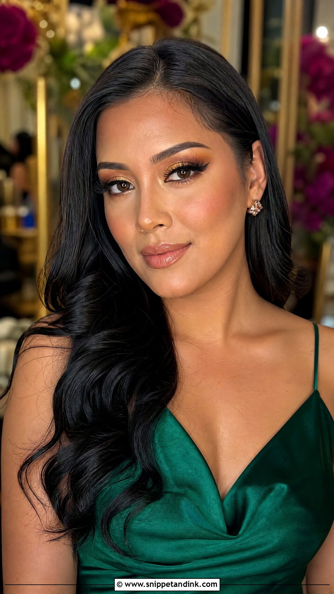 Gold Eyeshadow Wedding Guest Makeup - Snippet and Ink - 20 Makeup for a Wedding Guest Ideas