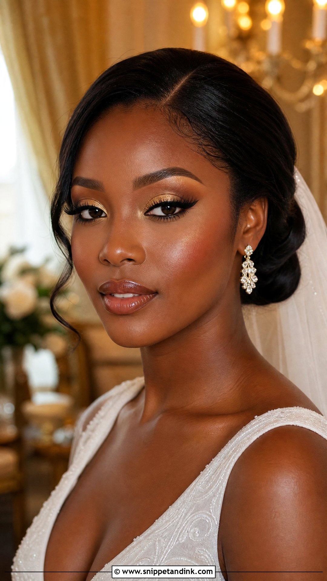 Gold Eyeshadow Wedding Makeup For Dark Skin - Snippet and Ink - 25 Wedding Makeup Dark Skin Ideas