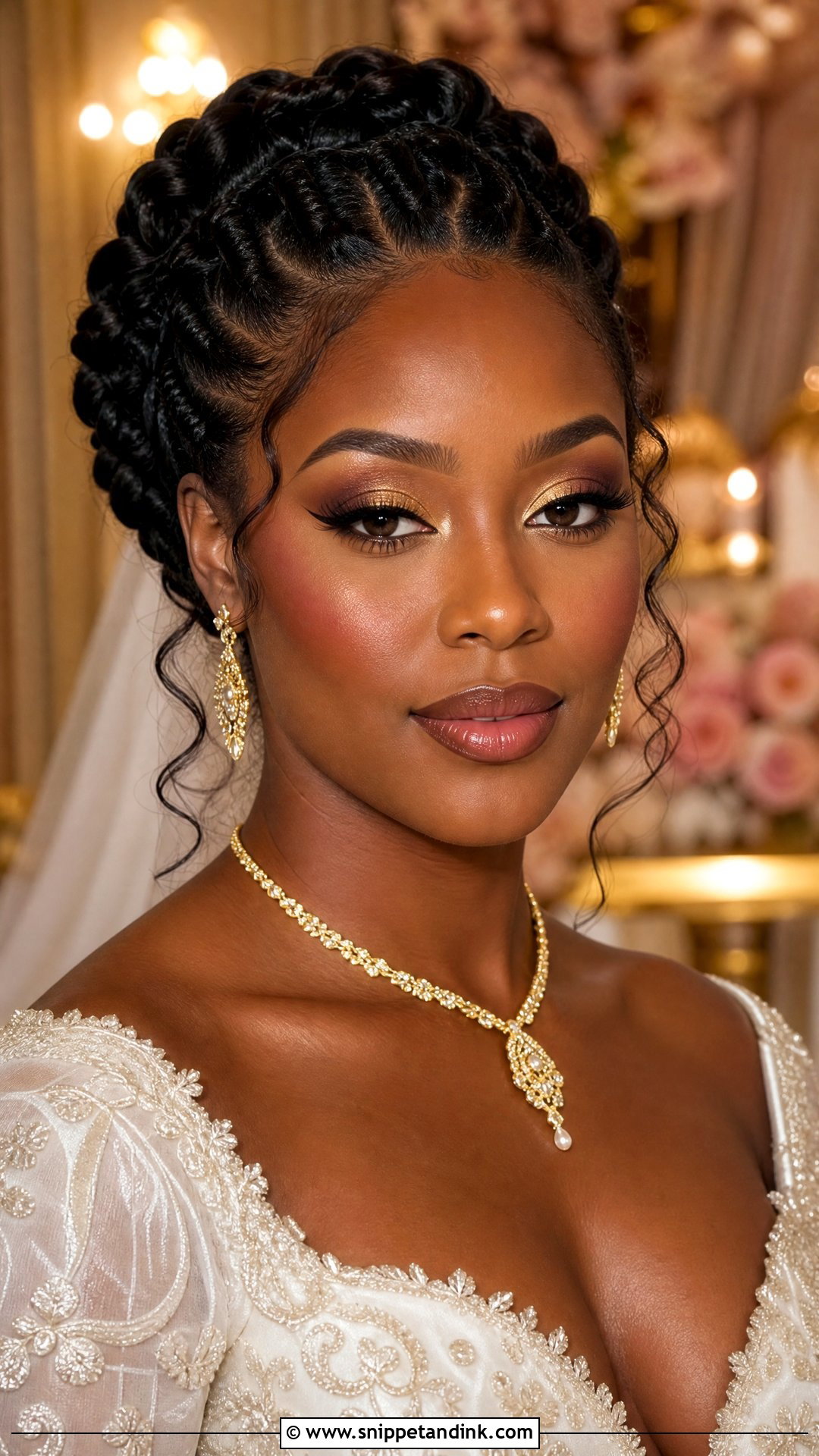 Gold Eyeshadow Wedding Makeup For Dark Skin - Snippet and Ink - 20 Wedding Makeup for Dark Skin Ideas