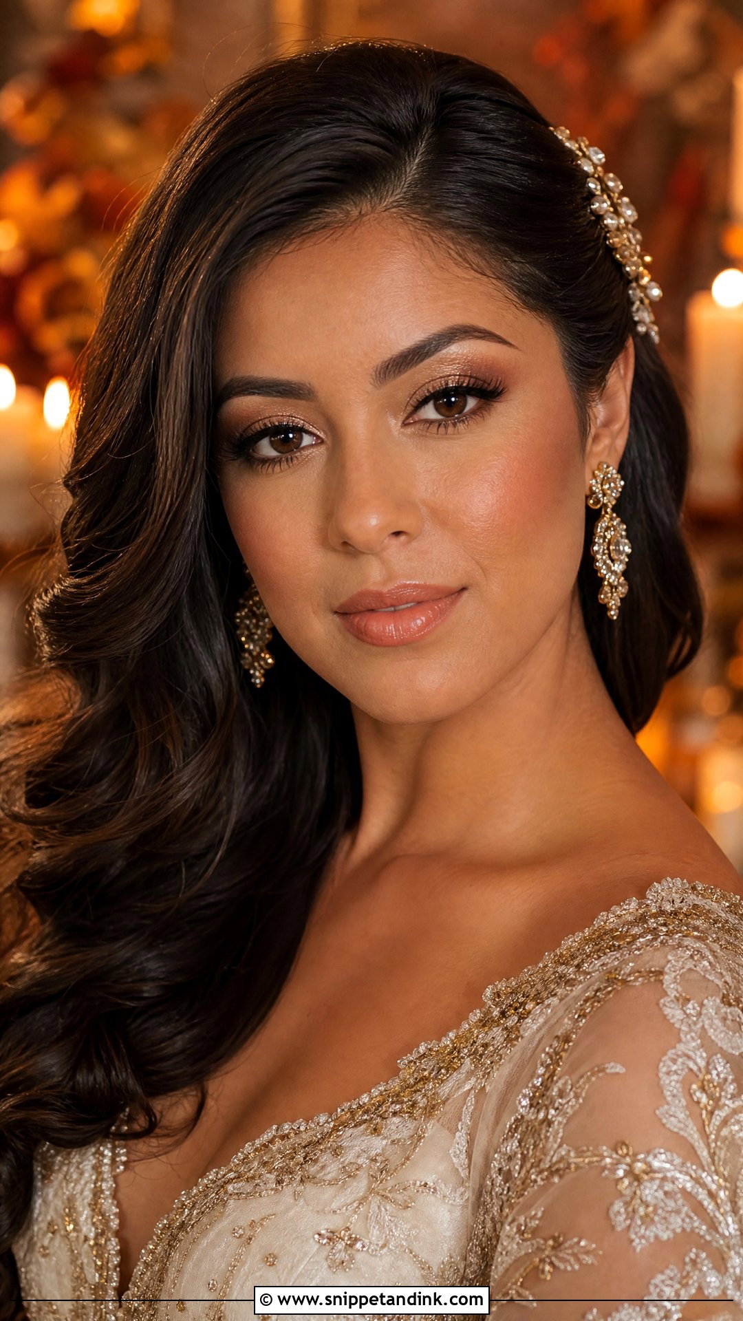 Gold Fall Bridal Makeup For Brown Eyes - Snippet and Ink - 20 Fall Wedding Makeup for Bride Brown Eyes