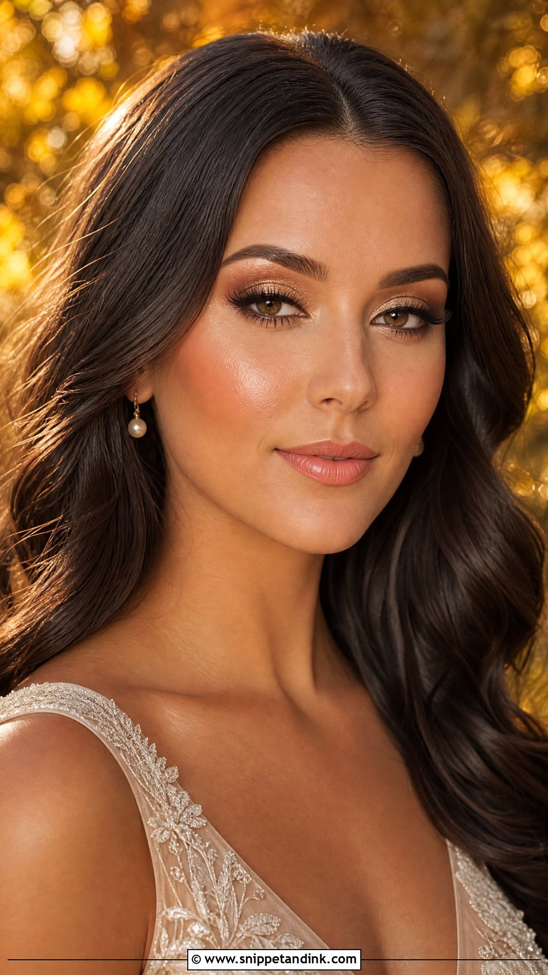 Gold Fall Bridal Makeup For Brown Eyes - Snippet and Ink - 20 Fall Bridal Makeup for Brown Eyes