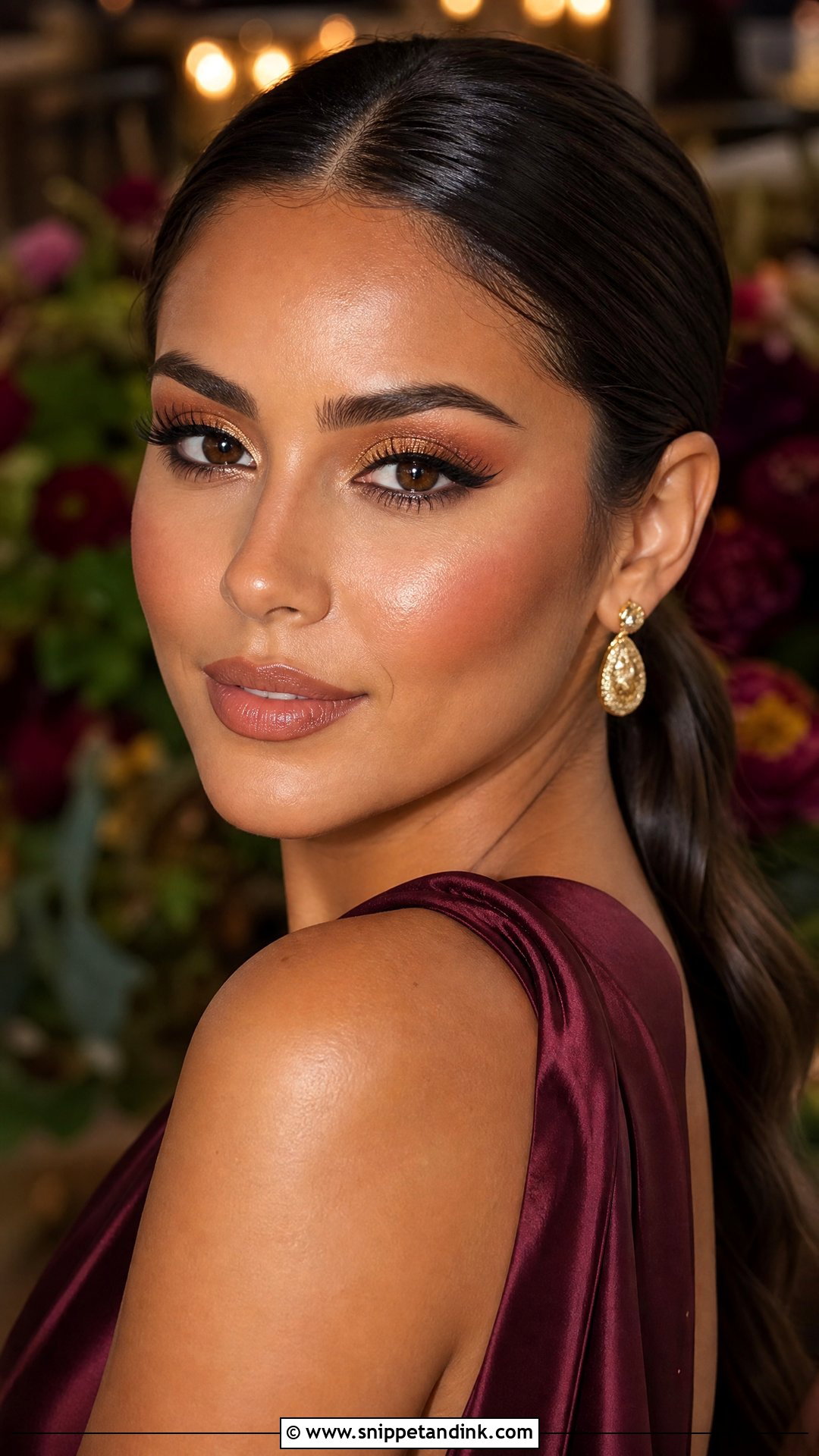 Gold Fall Wedding Guest Makeup - Snippet and Ink - 20 Fall Wedding Guest Makeup Ideas