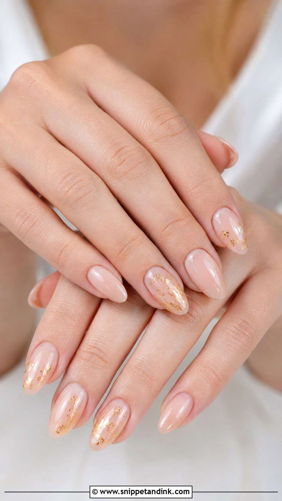 Gold Foil Bridesmaid Nails - Snippet and Ink - 20 Nails for a Wedding Bridesmaid