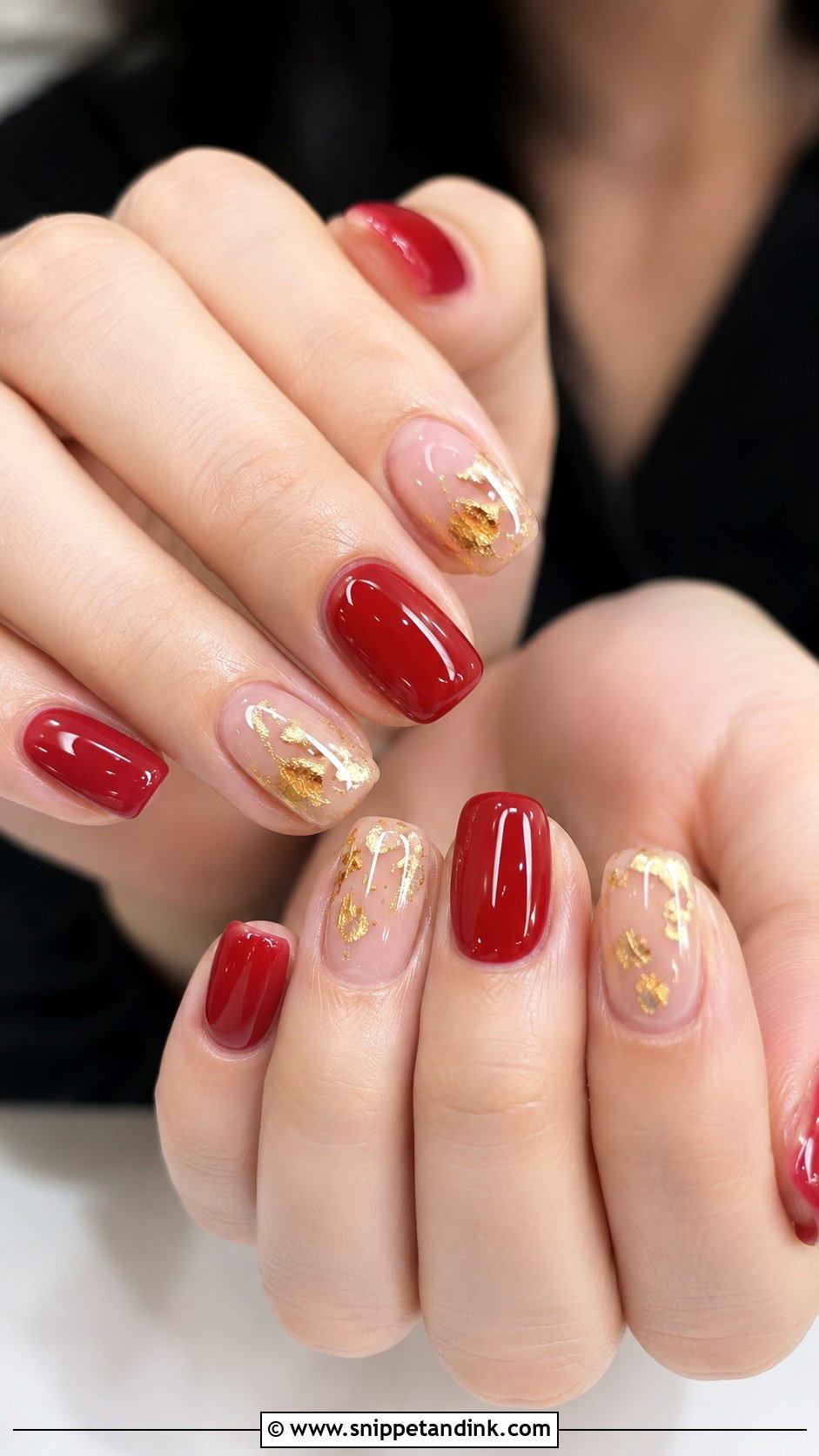Gold Foil Chinese Wedding Nails - Snippet and Ink - 20 Chinese Wedding Nails